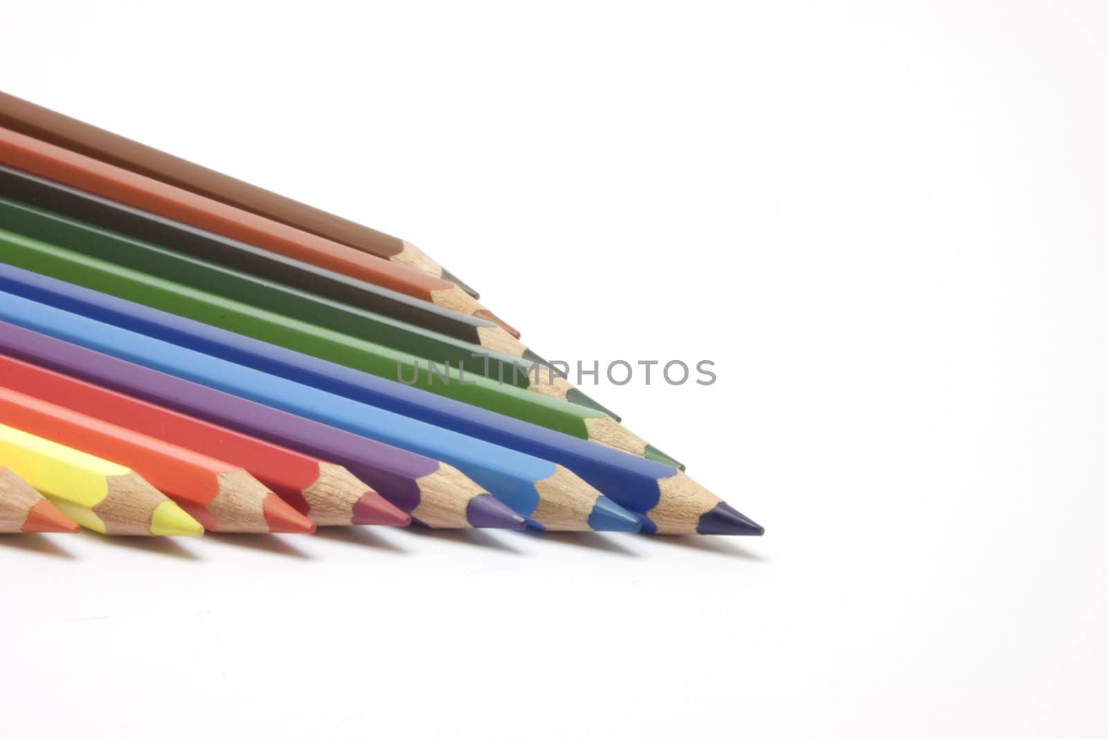 Color pencils isolated on white