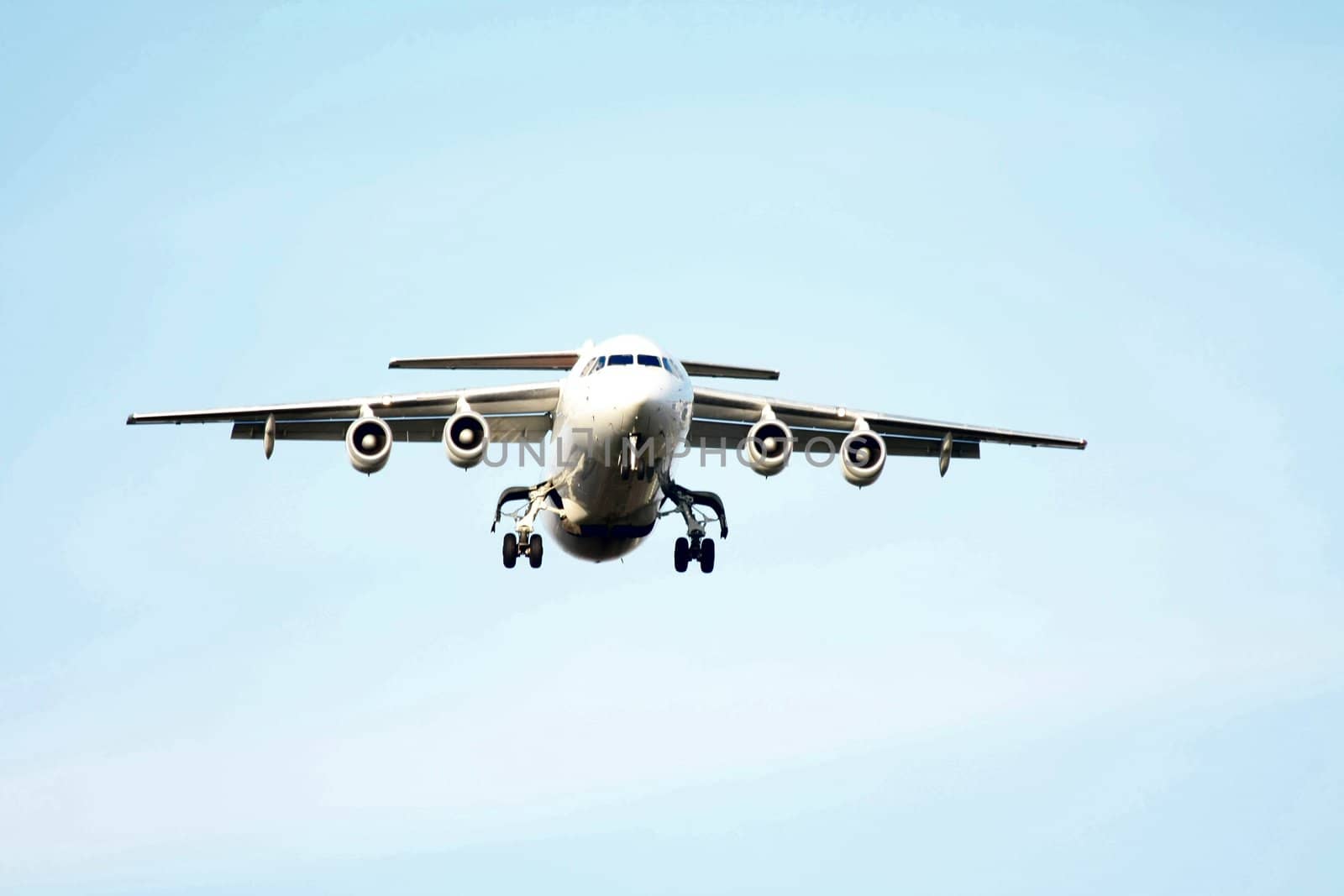 A big airplane approaching runway