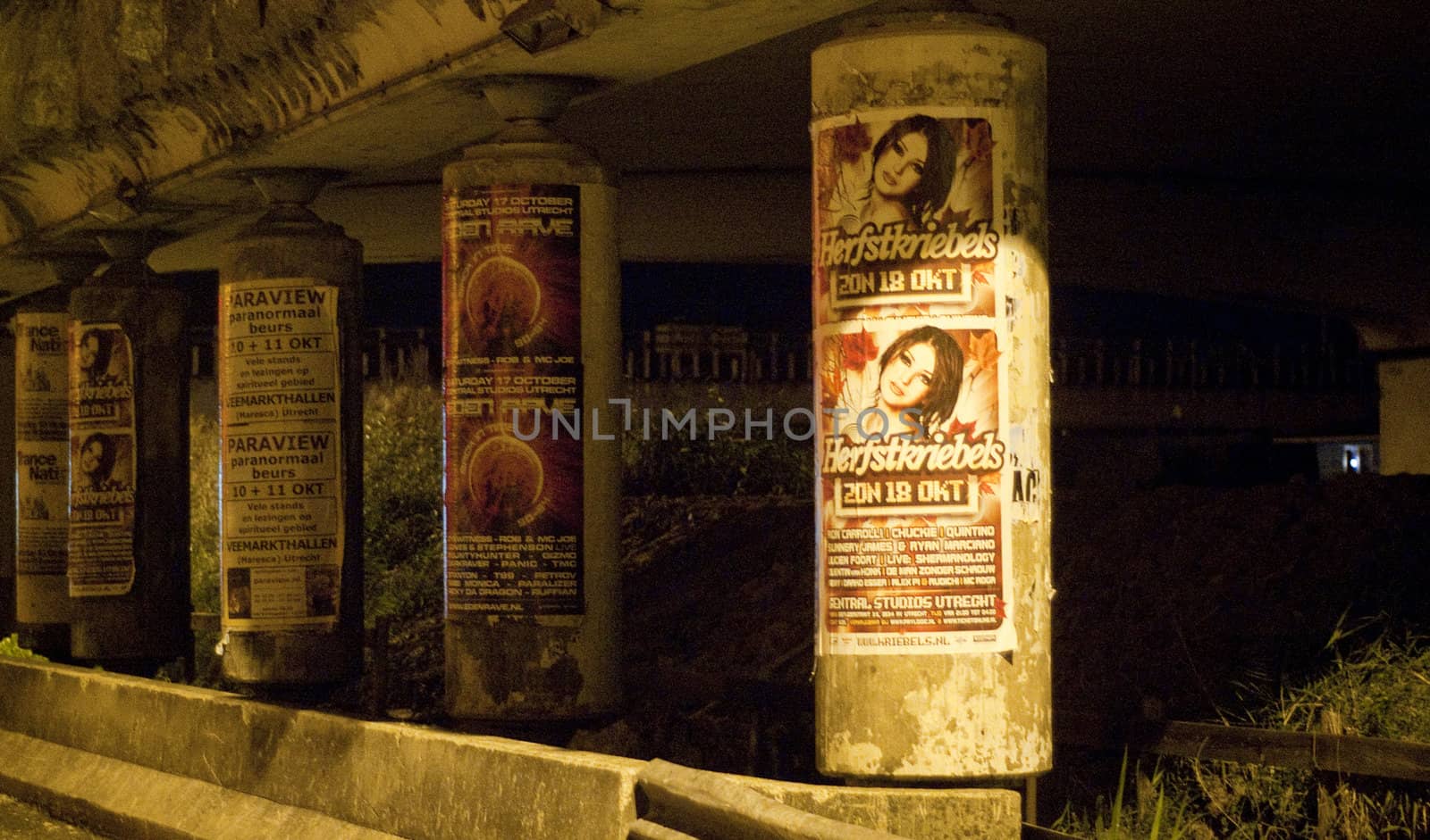 pillars with posters by medsofoto