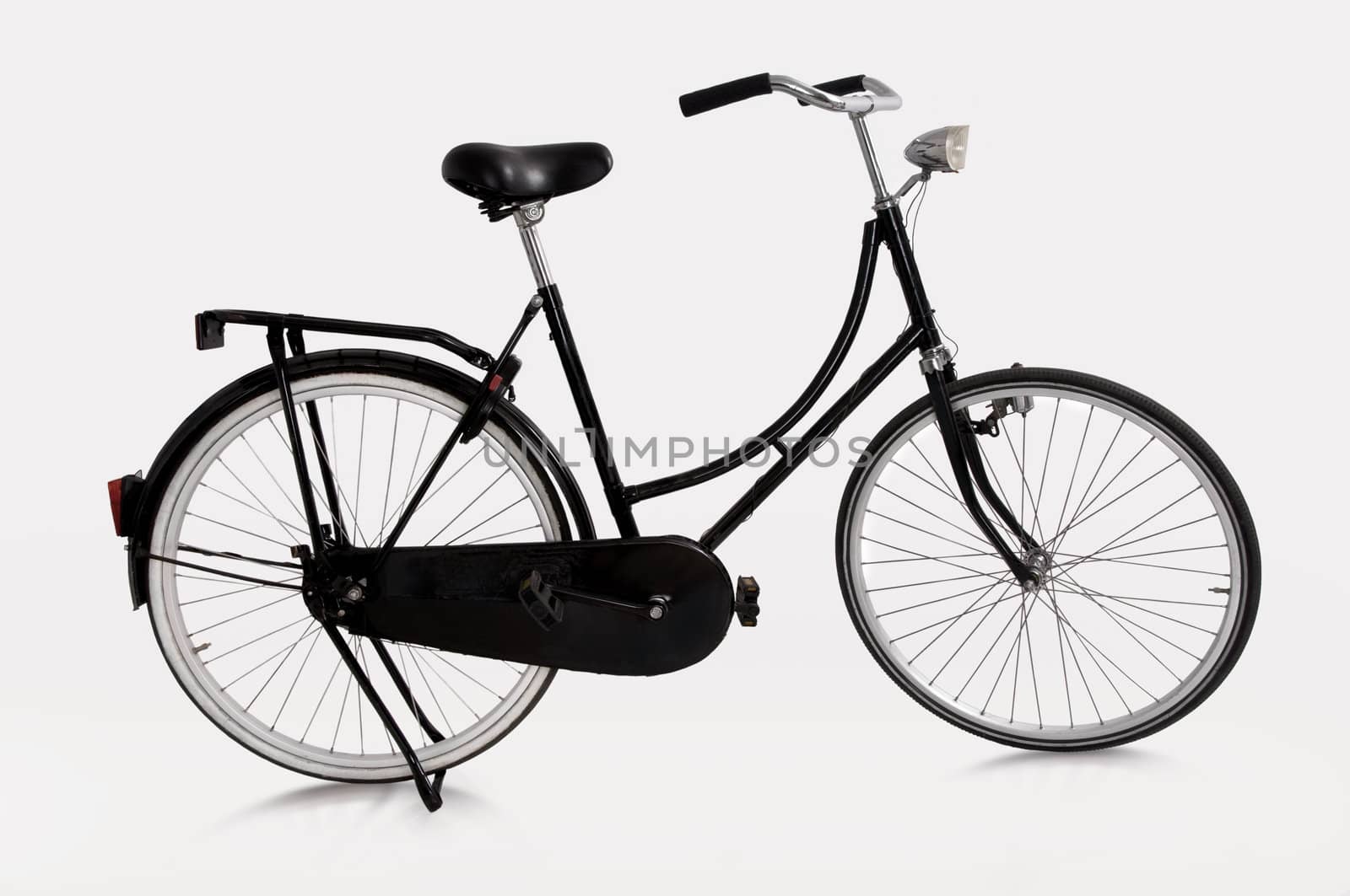 image of Dutch bicycle on white background
