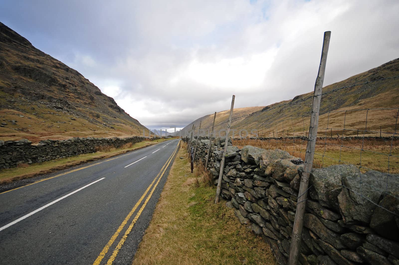 Road in Lake District, Cumbria, England
