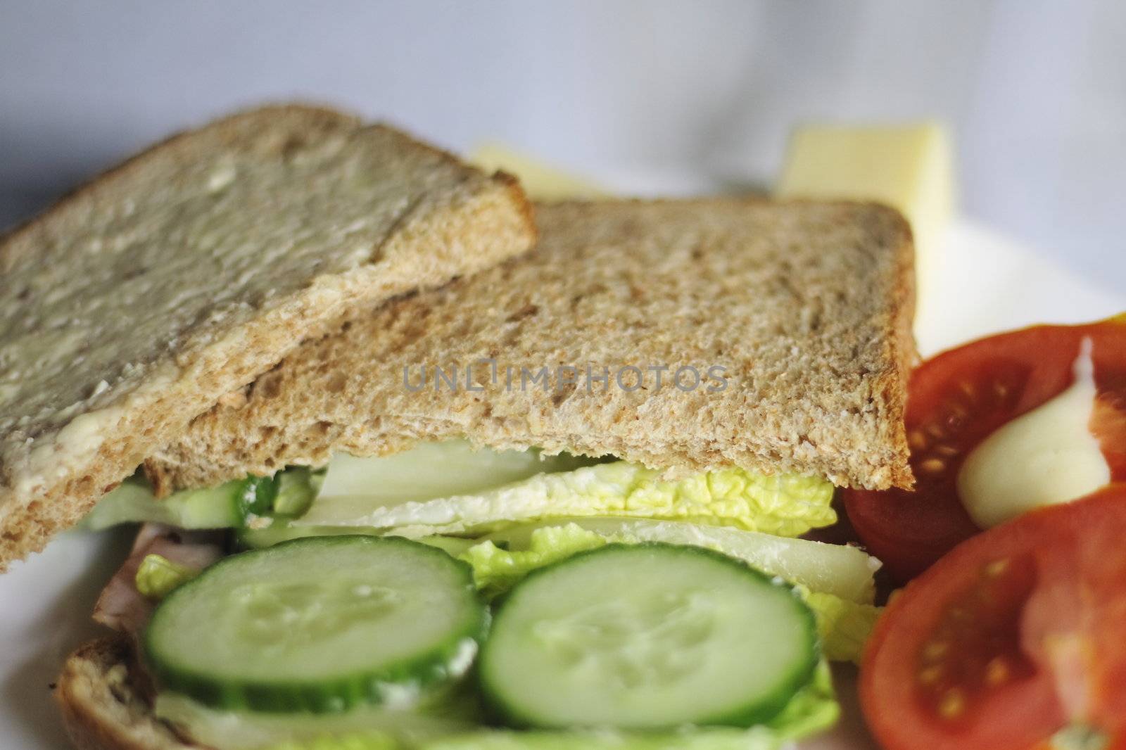 wholemeal salad sandwich by leafy