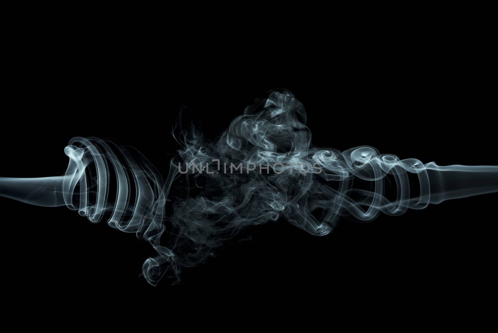 Smoke over black background
