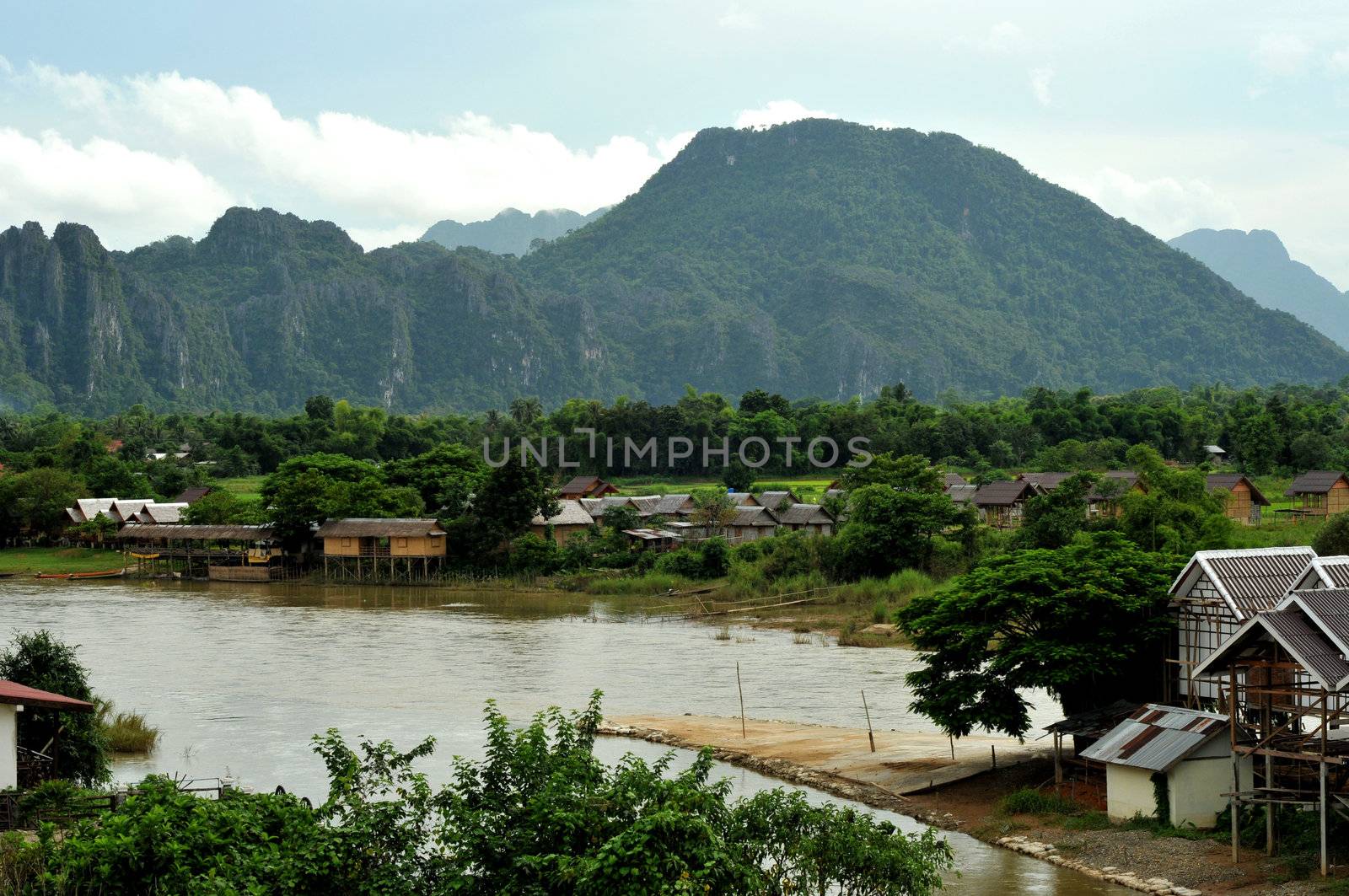 the beautiful landscape of vang vieng,laos by taboga