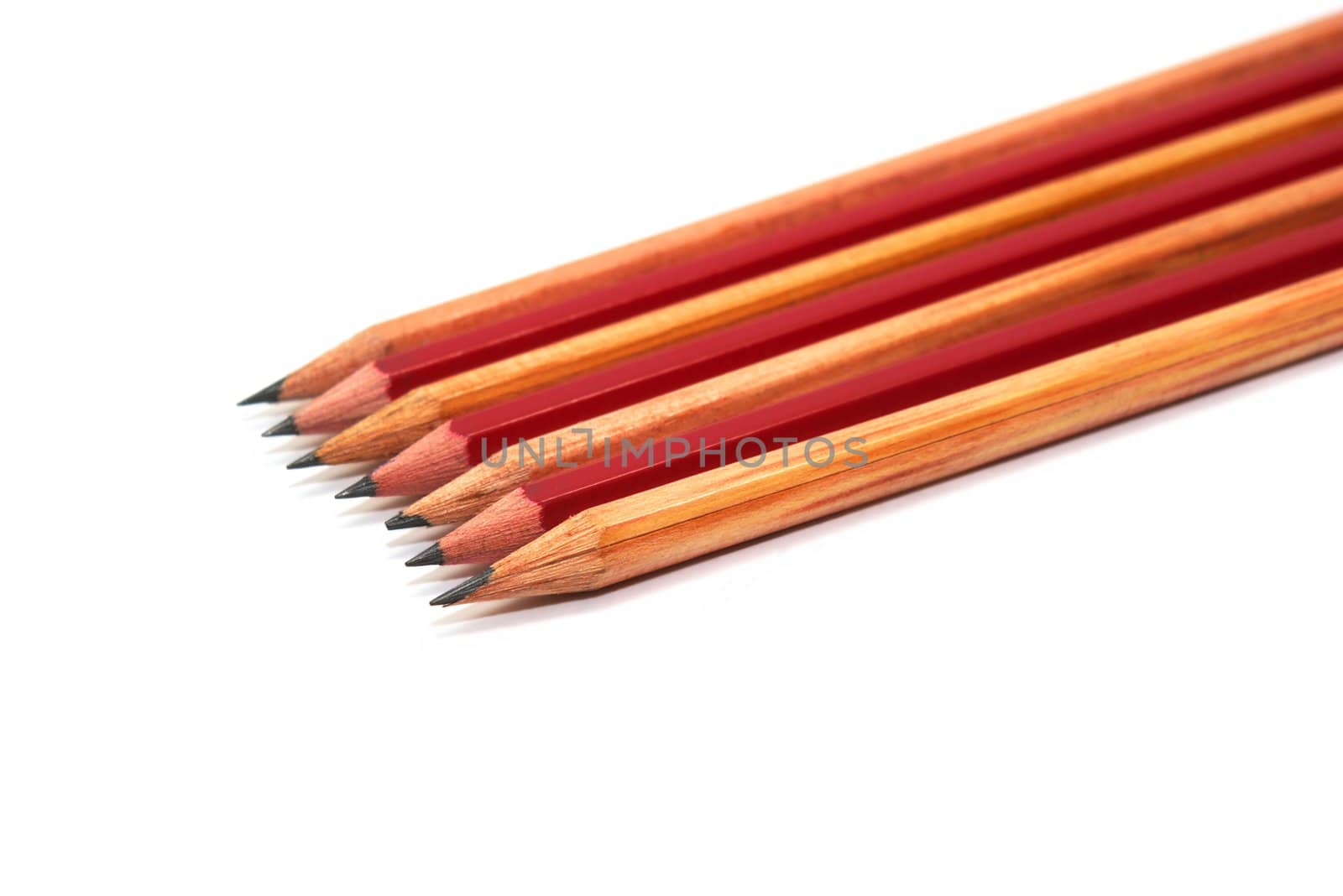 photo of the pencils on white background