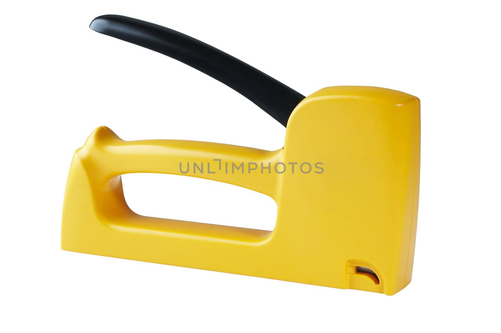 Yellow stapler isolated