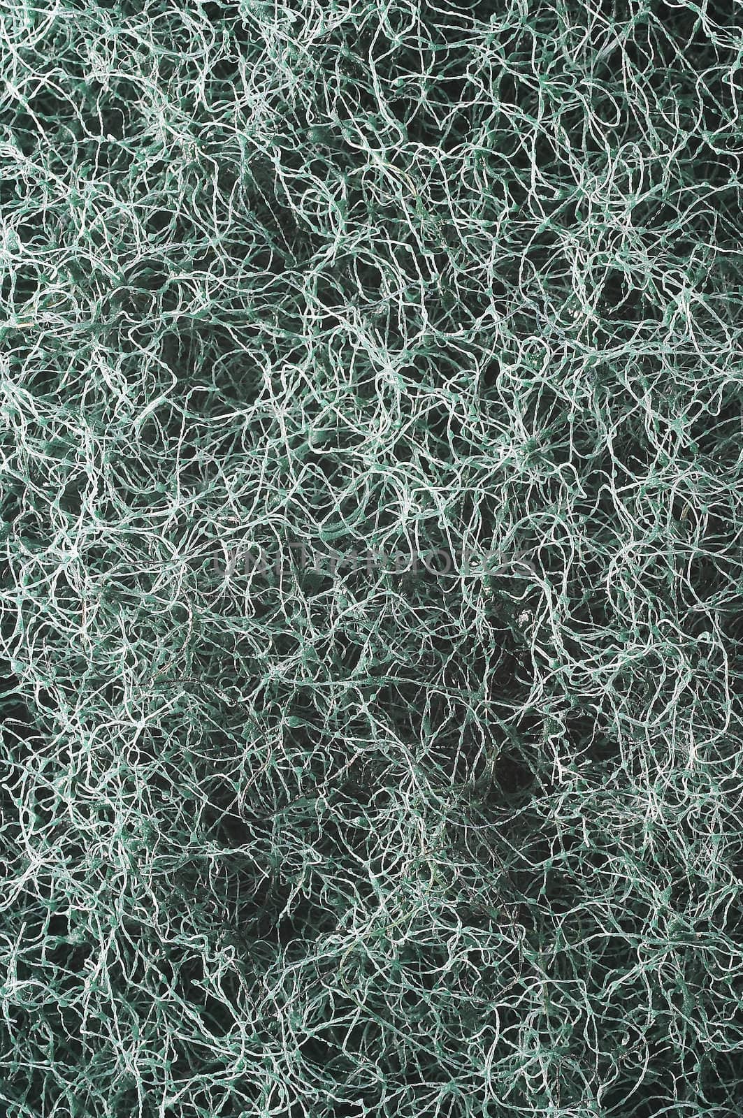 Plastic fibres close-up 