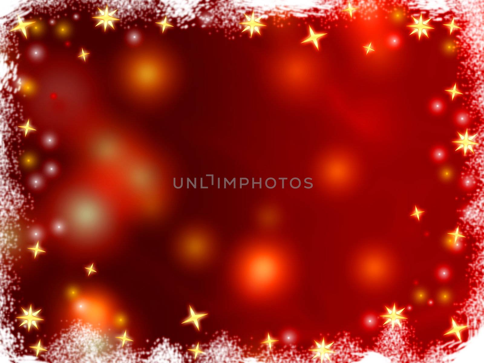 golden 3d stars over red background with lights and gleams
