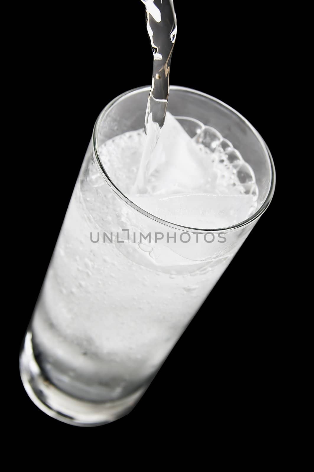 Pouring water in the glass
