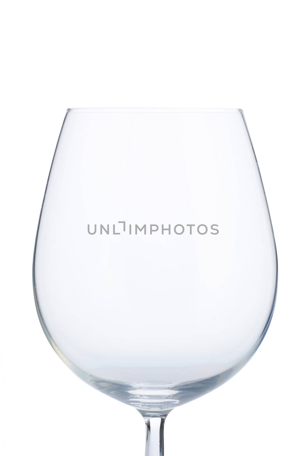 isolated empty wine glass with clipping path