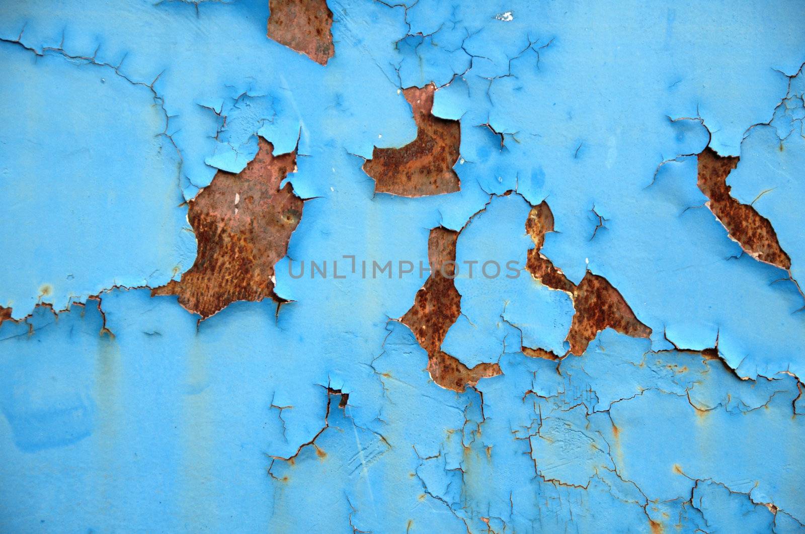 grunge blue rusted metal surface texture