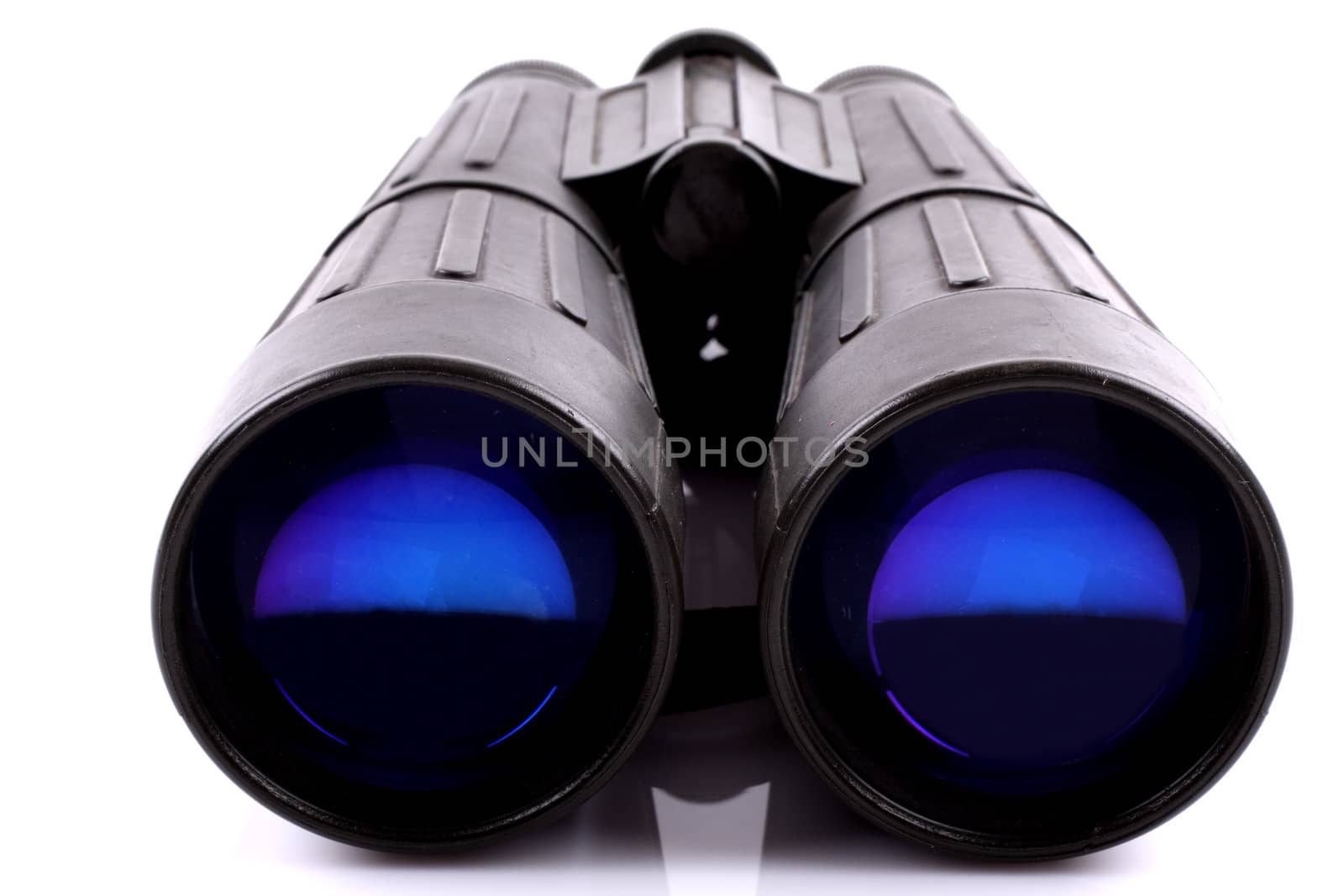 binoculars with blue lenses
