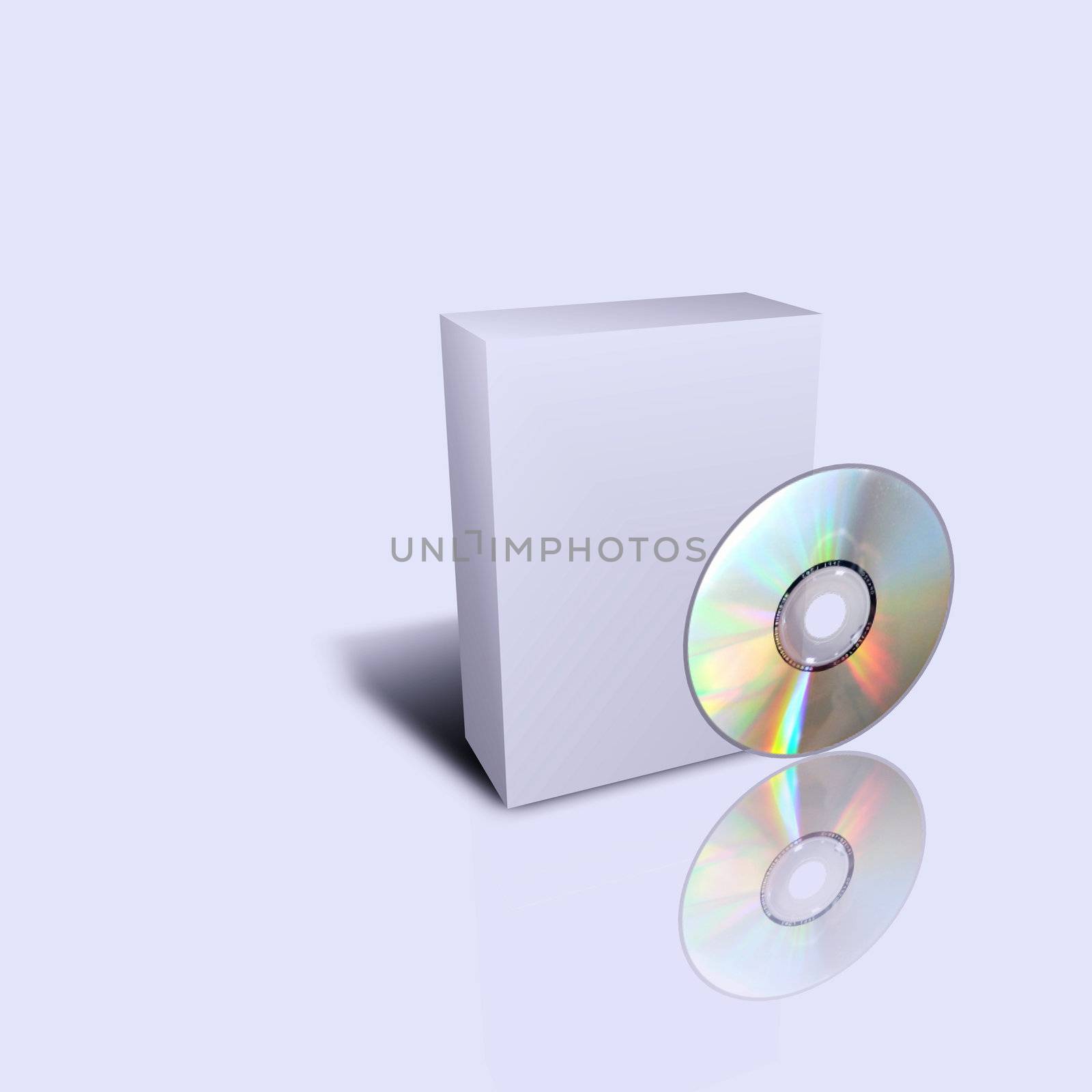 empty cd box isolated in gray background by mlopes