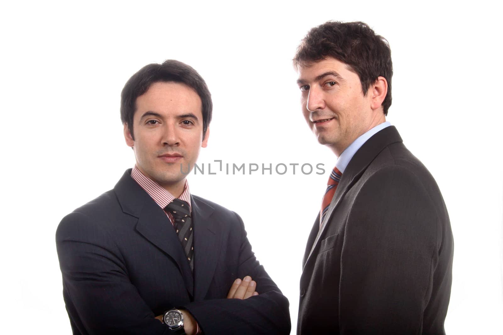  business men portrait on white by jfcalheiros