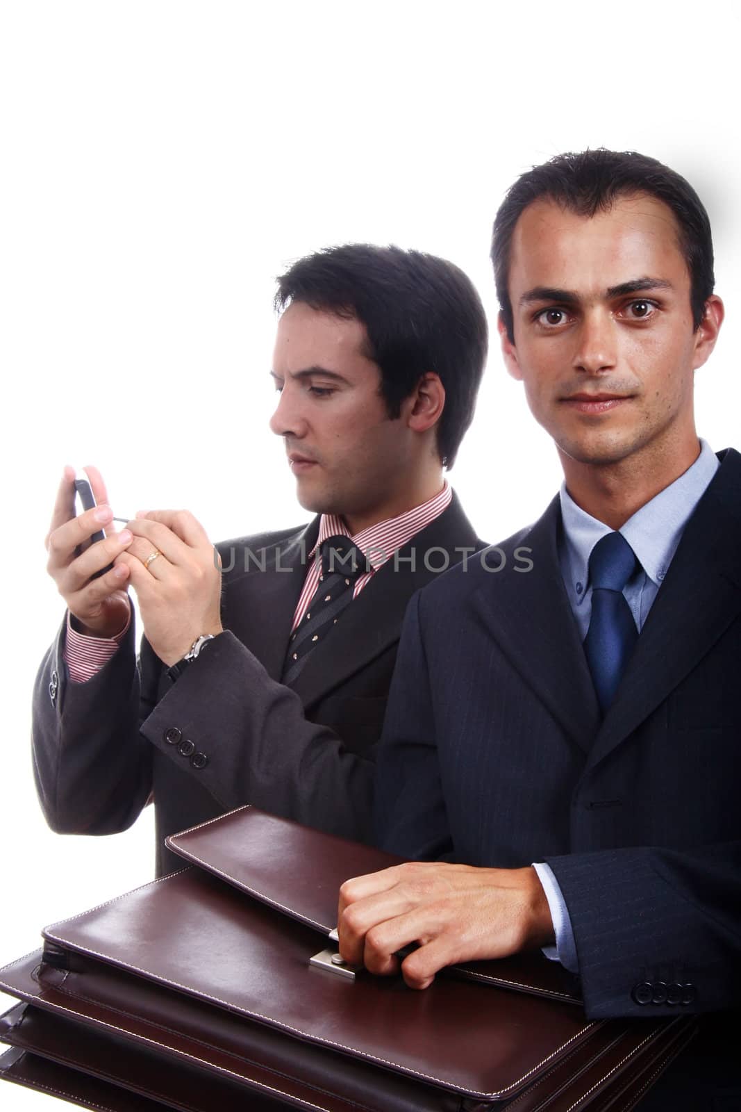  business men portrait on white