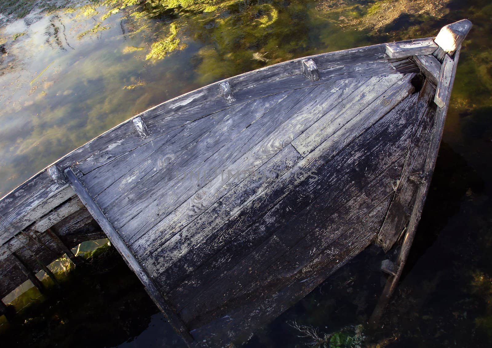 Old sunken boat