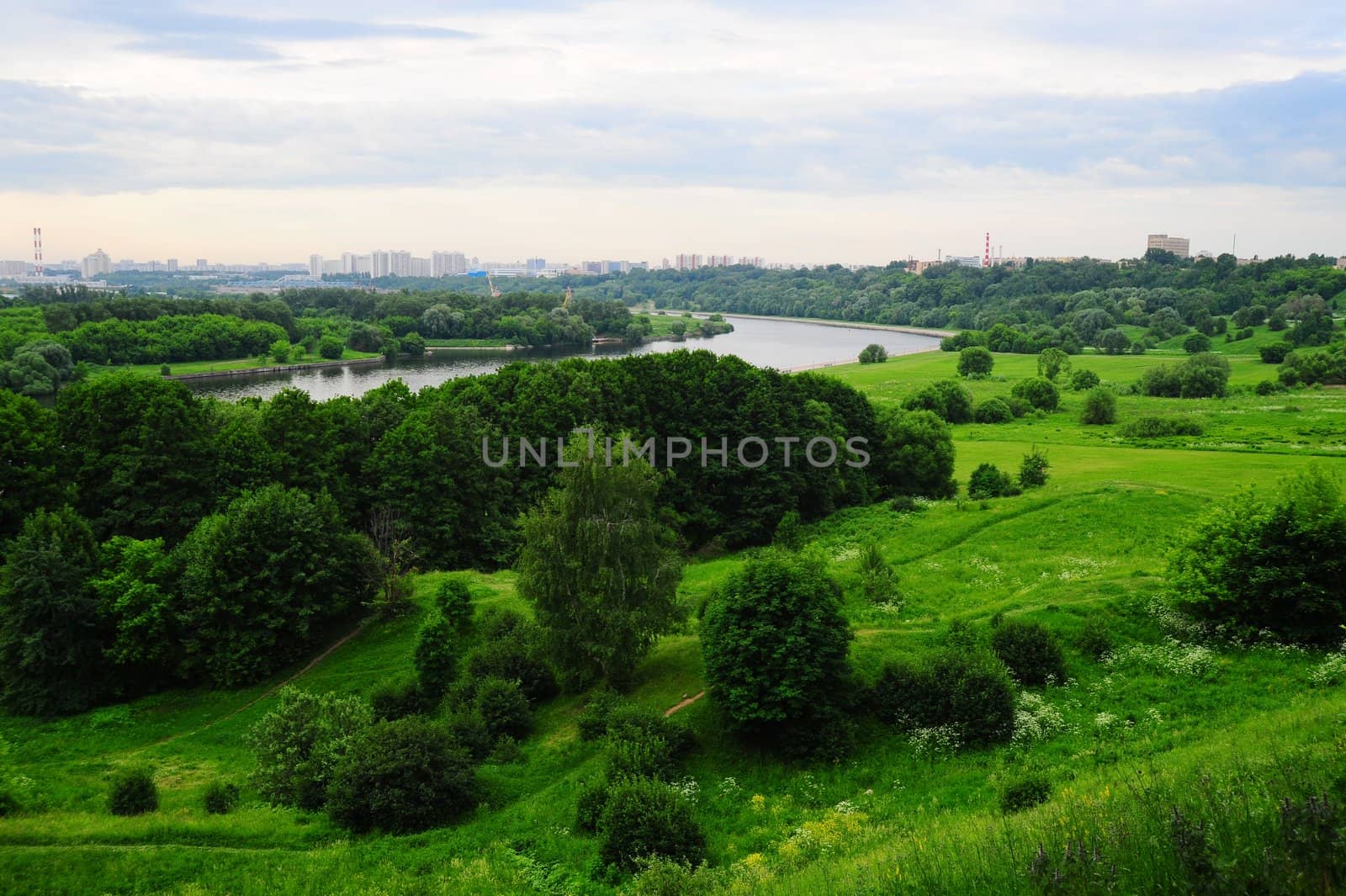 View From Kolomenskoye To Bank Of Moscow River.