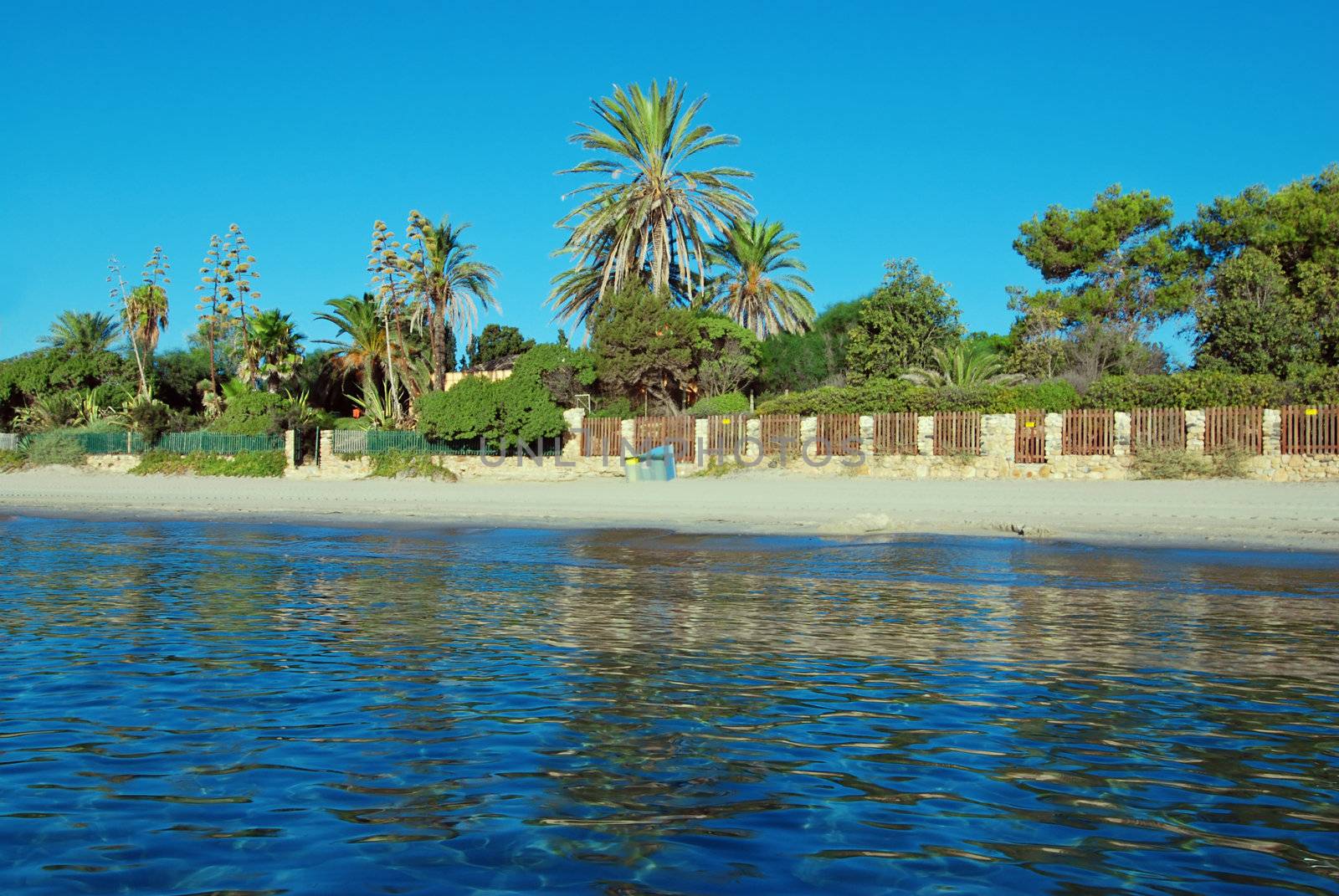 Tropical paradise with beautiful beach and white sand