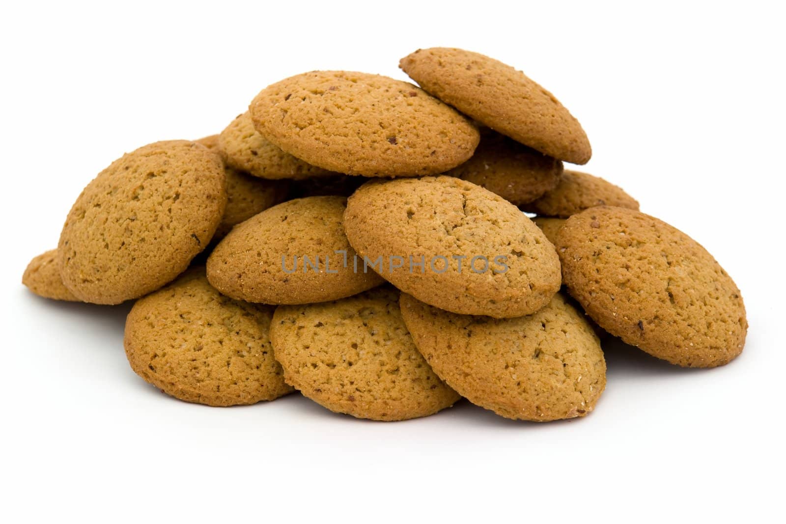 parkin. oatmeal cookies on a white background