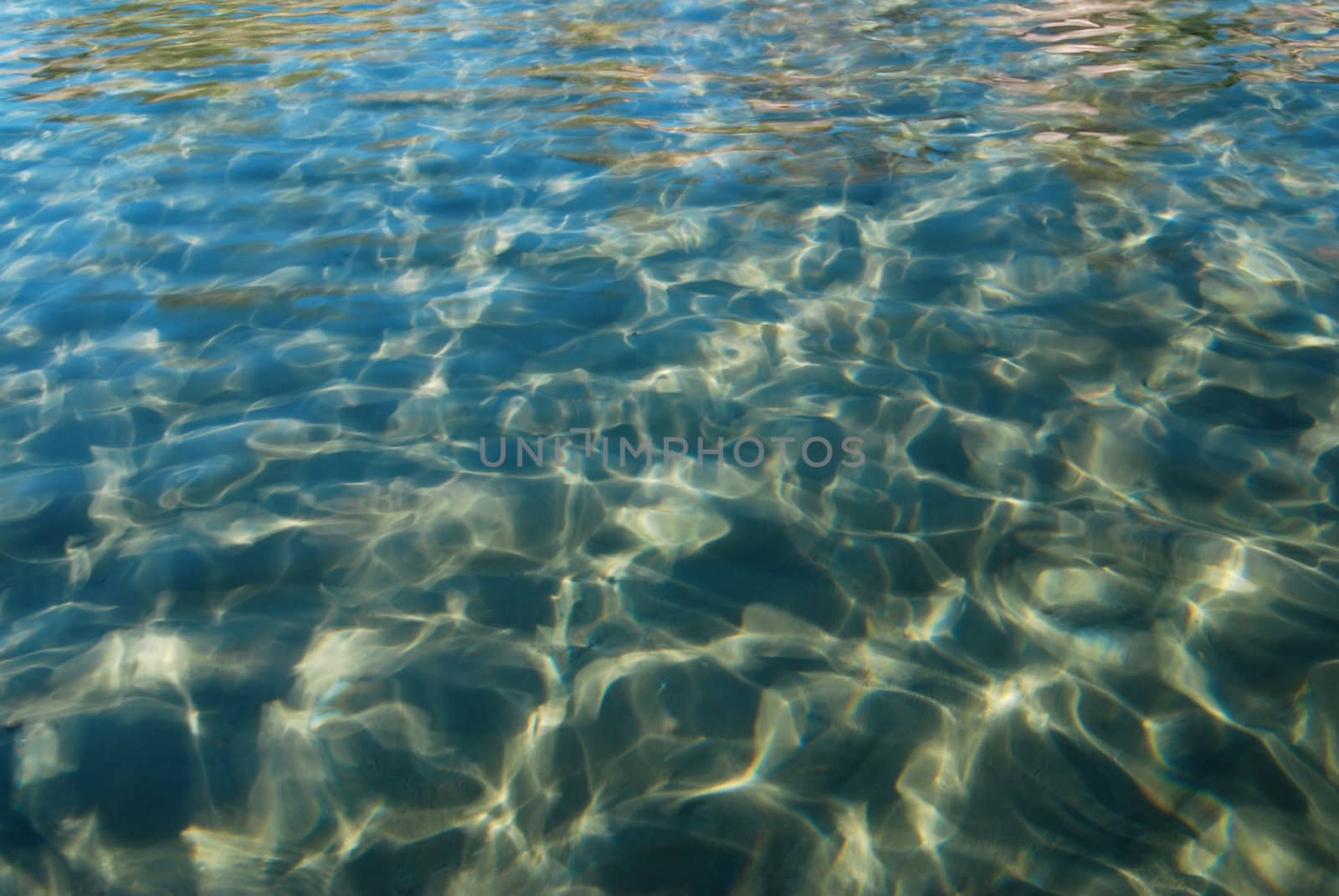 Water surface of a sea with white sand ground - good for background