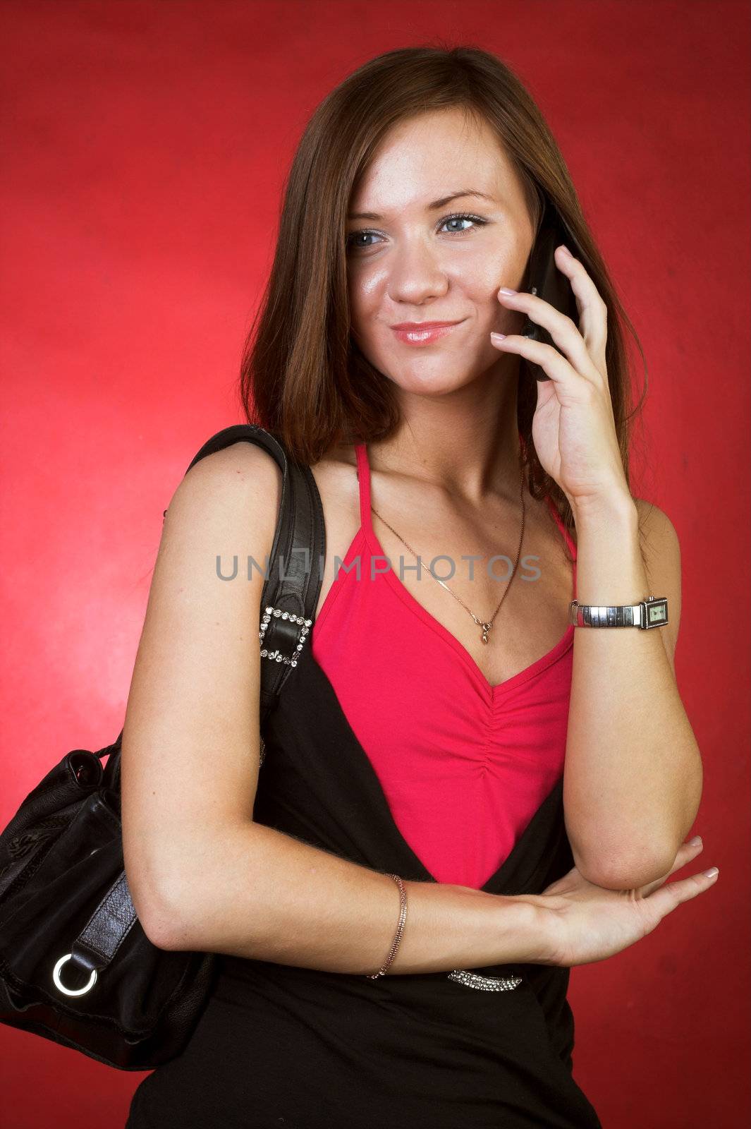 Woman on Phone by Cheschhh