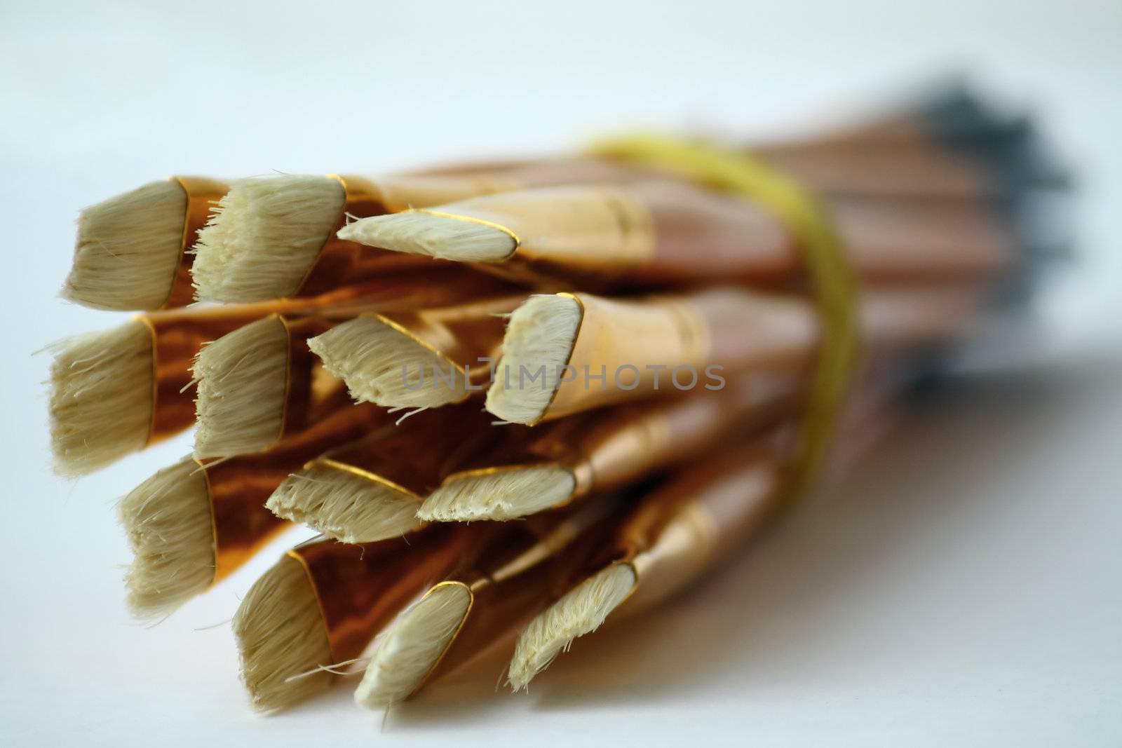  Yellow brushes for drawing on white background (isolated) ** Note: Slight blurriness, best at smaller sizes