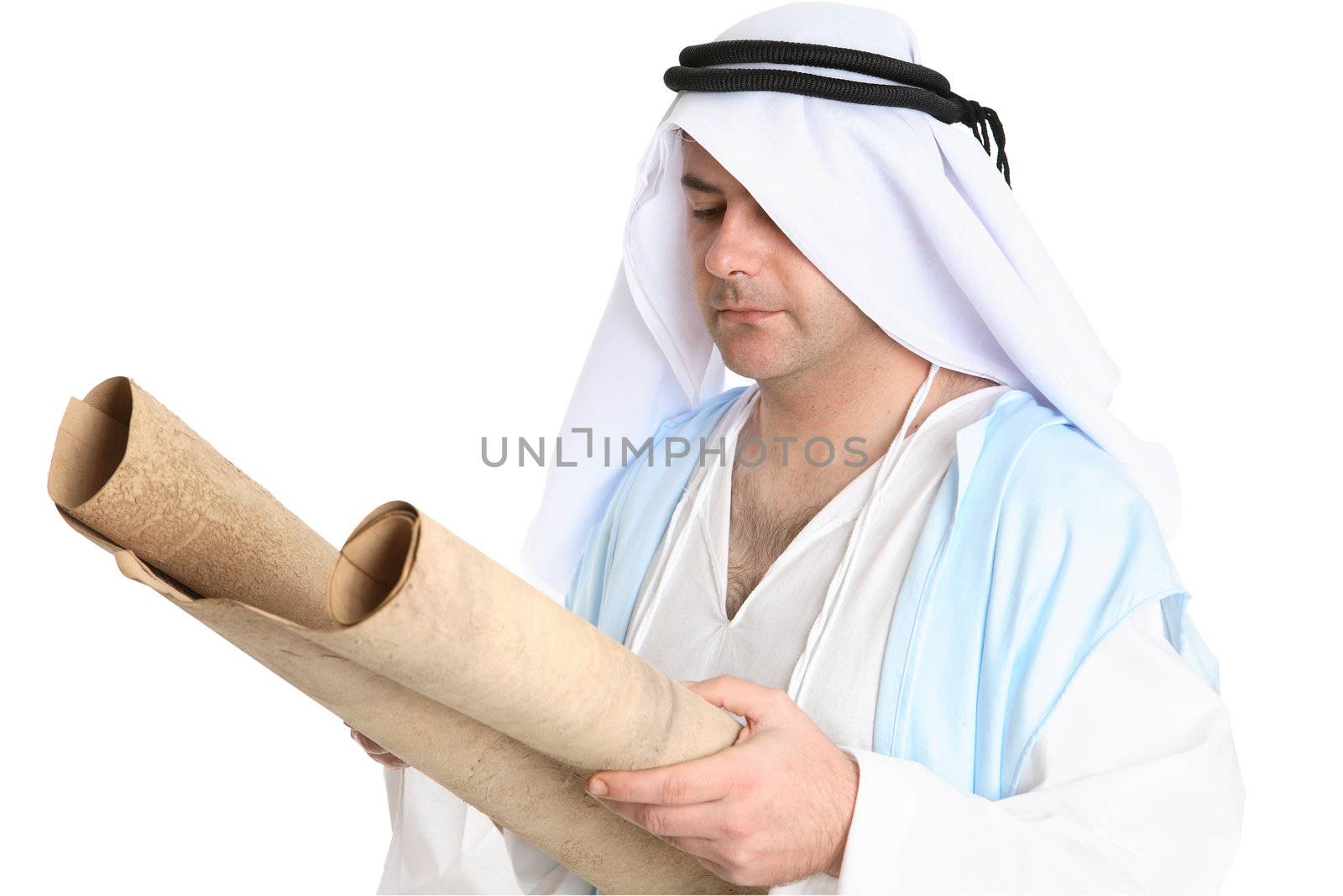 Biblical man reading scroll by lovleah