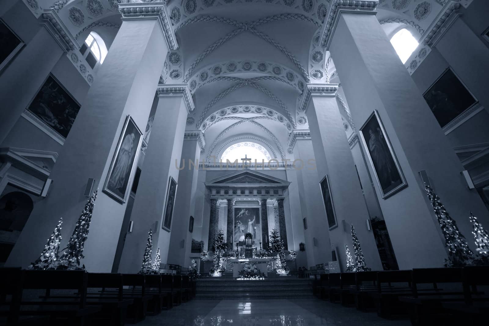 Cathedral from inside an showing true beauty of the cathedral. Vilnus