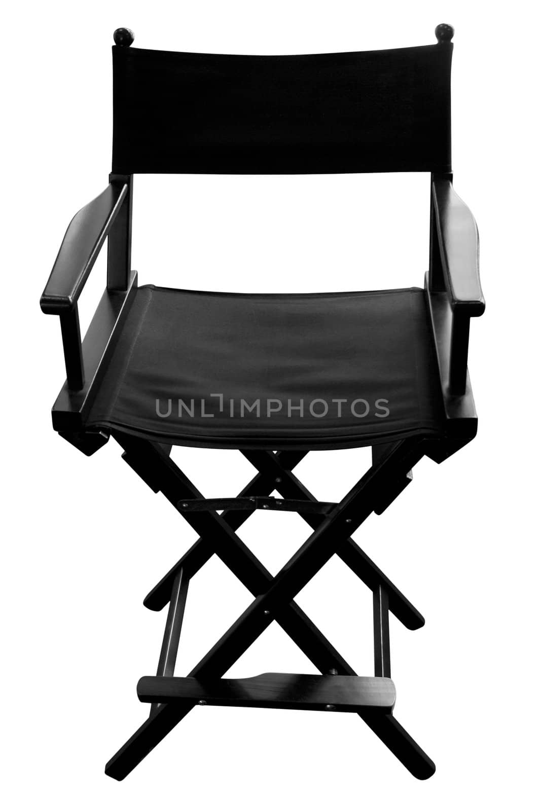 Directors chair isolated on a white background.