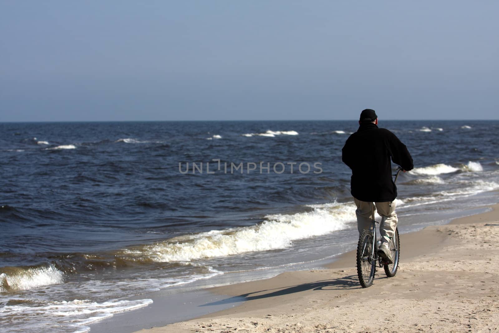 cycling at the seaside