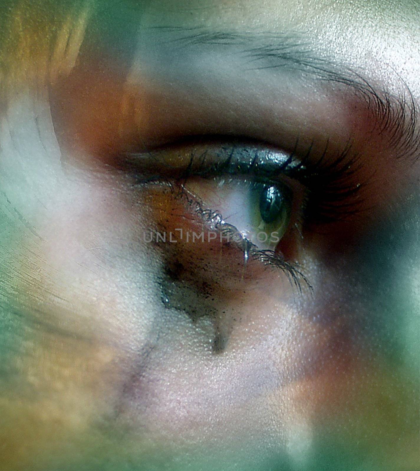 Female eye close-up. 