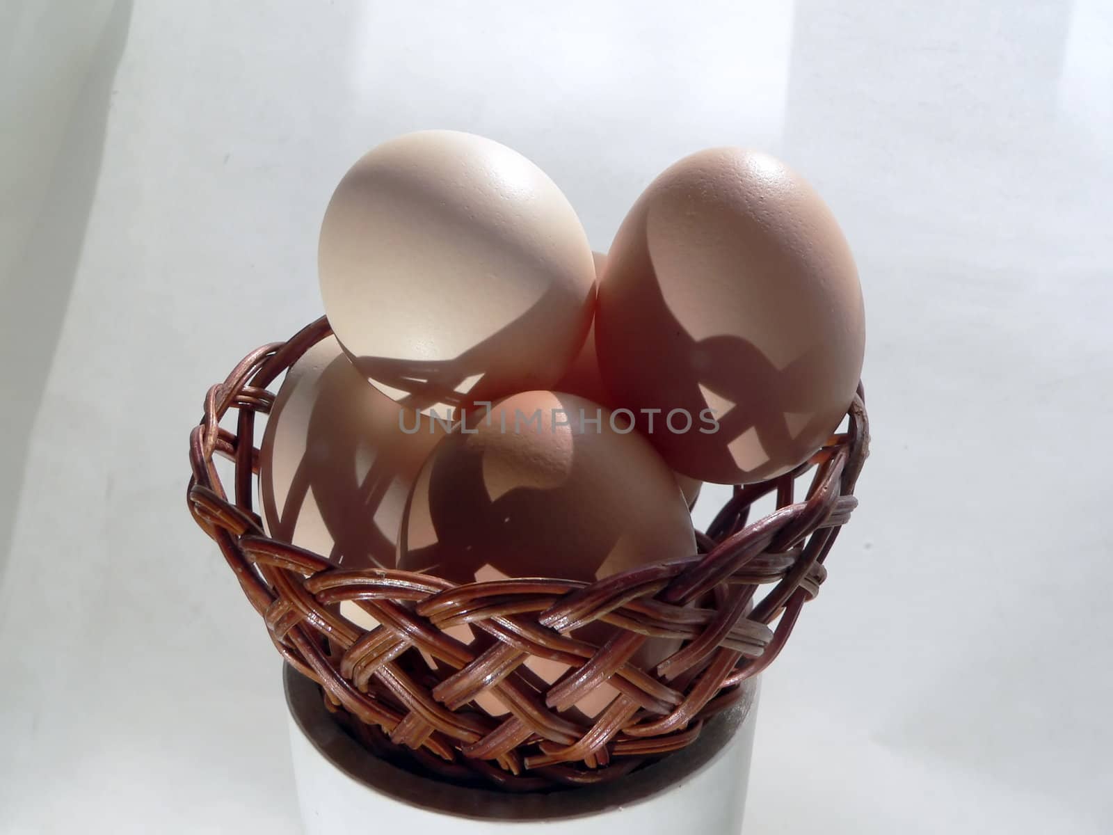 Eggs on basket