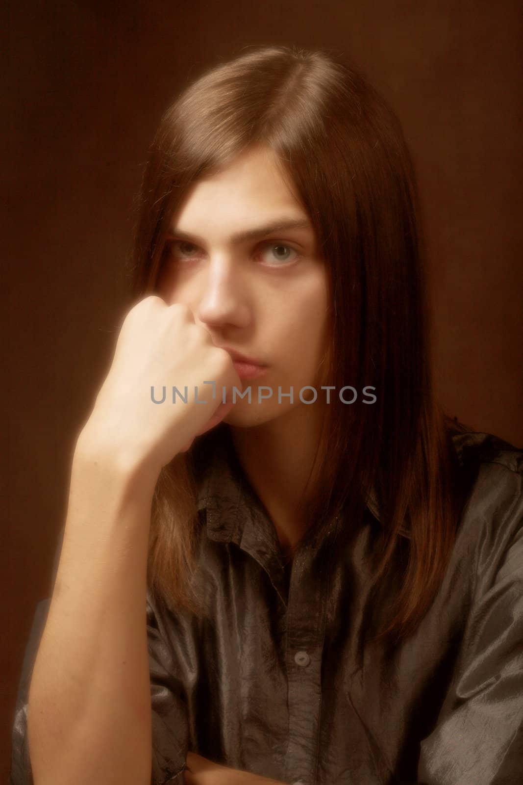 young man with long hair by Cheschhh
