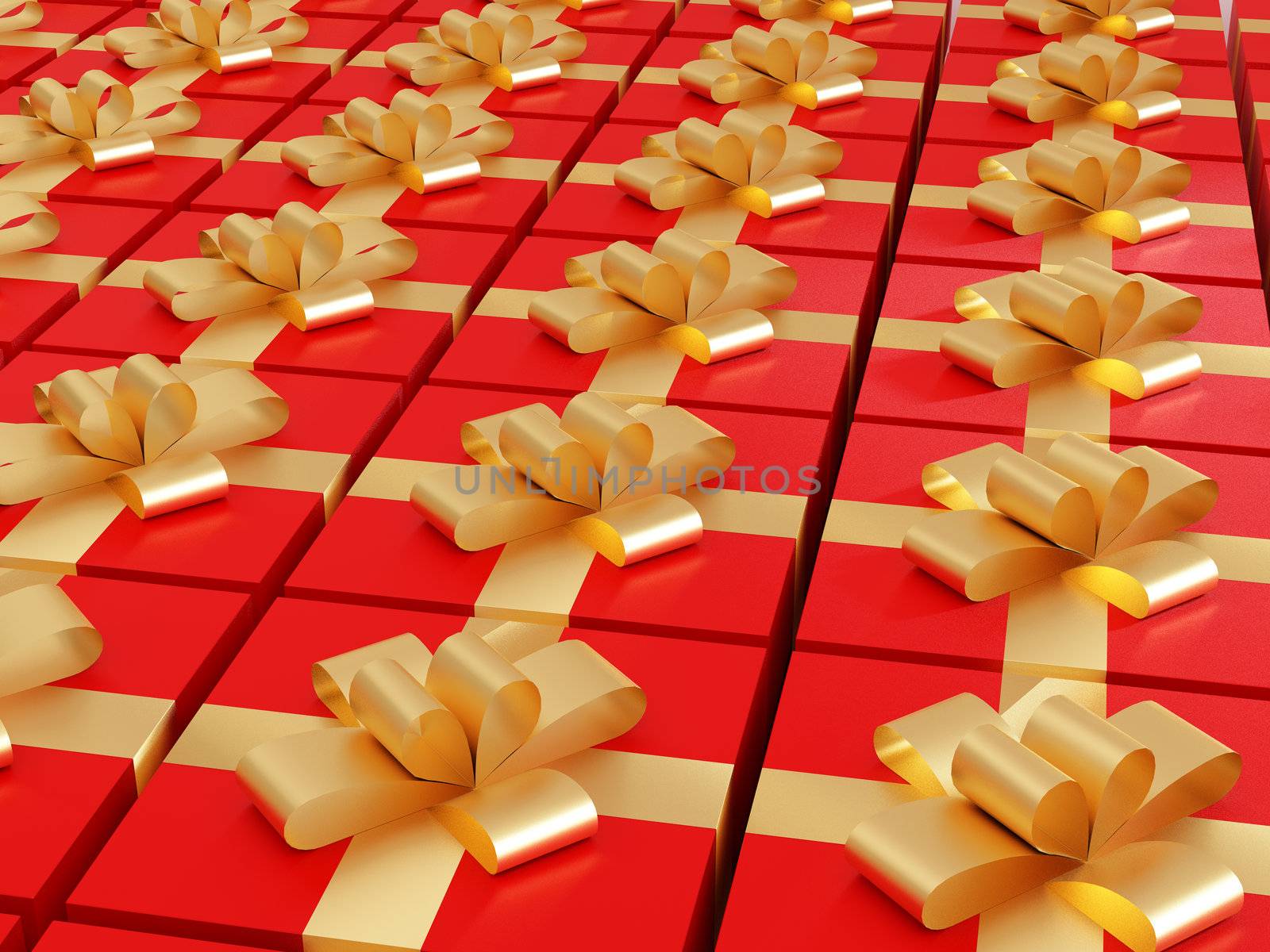 High resolution image gift box.  3d illustration over white backgrounds.