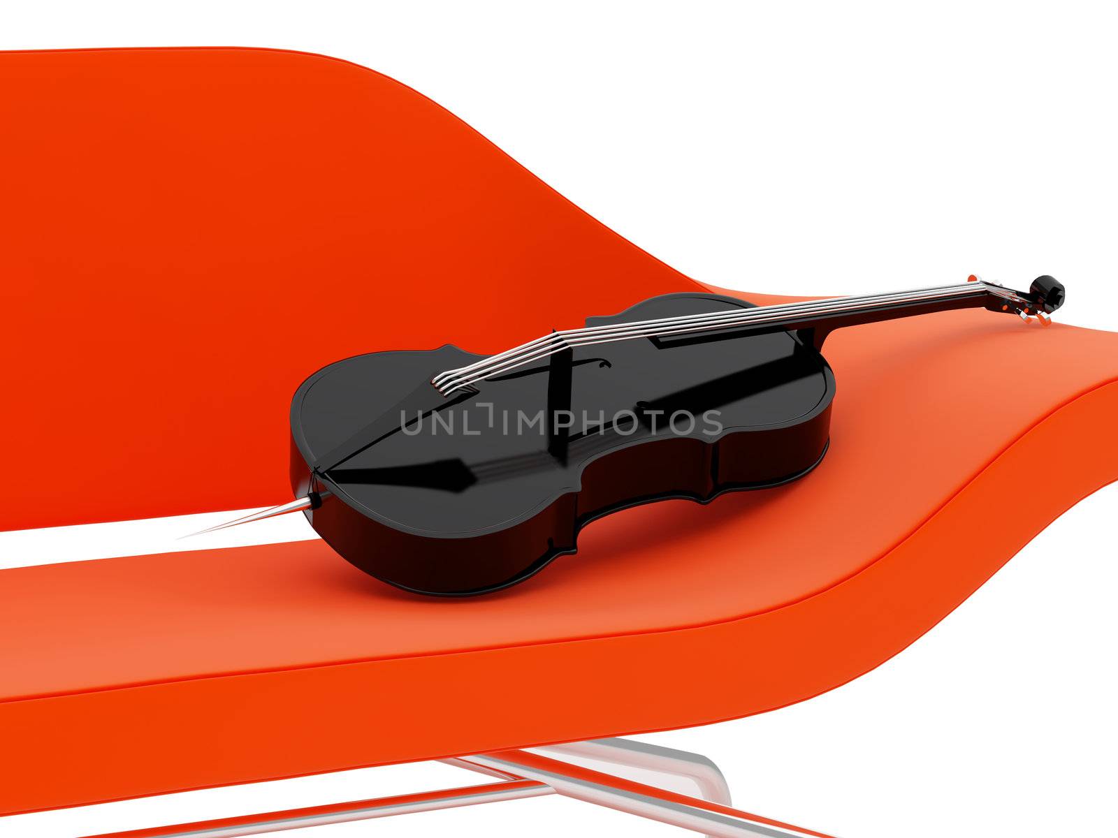 High resolution image  cello. 3d illustration over  white backgrounds.