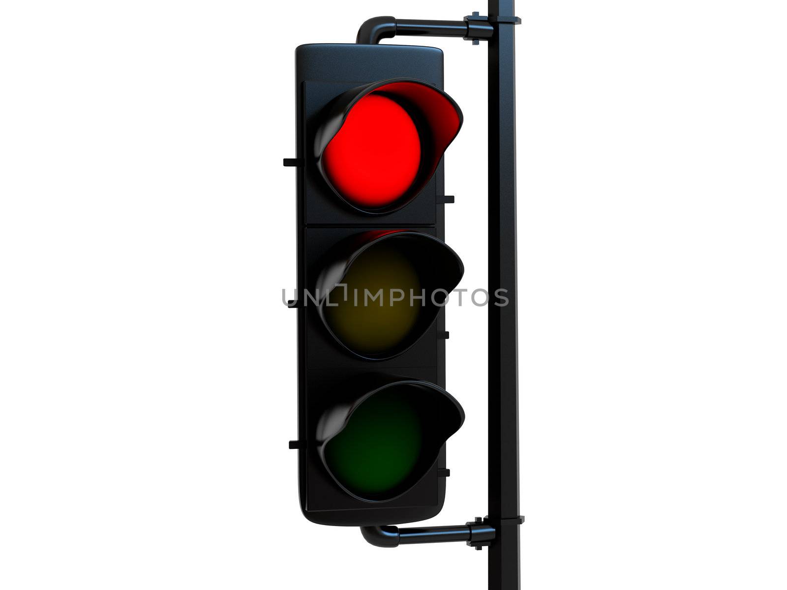 Traffic light with red light by rook