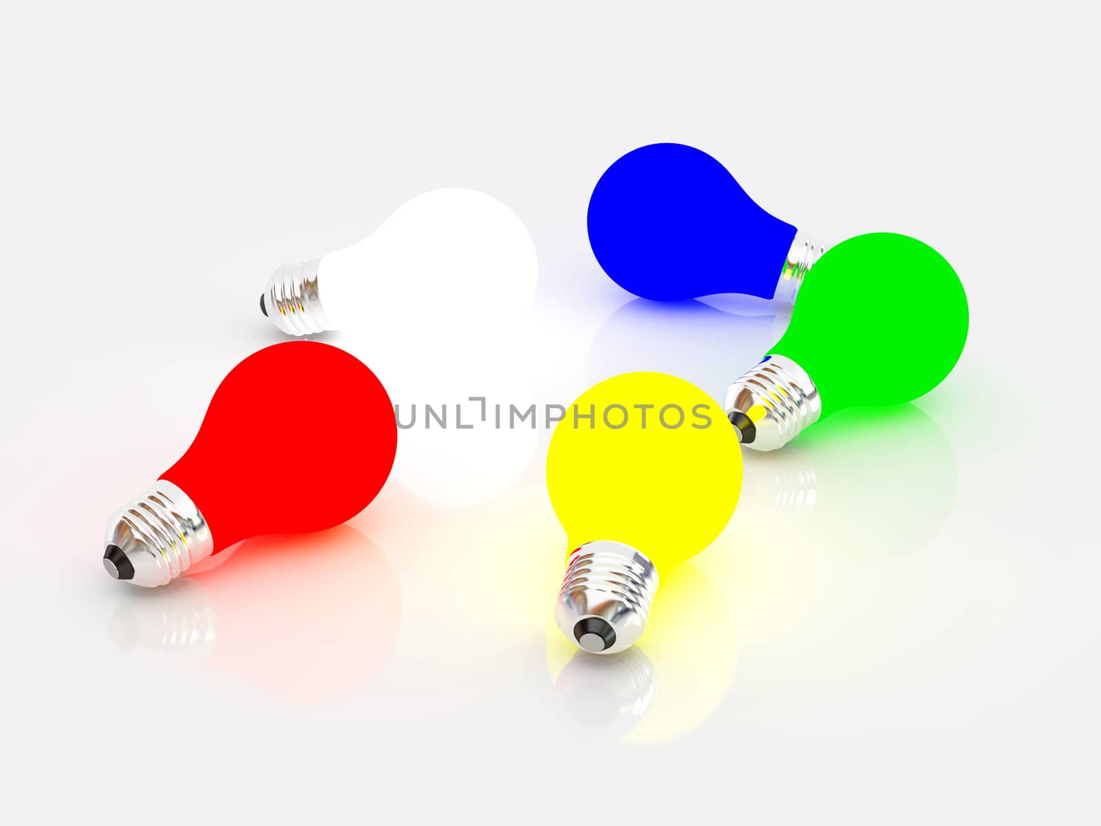multi-coloured bulbs by rook
