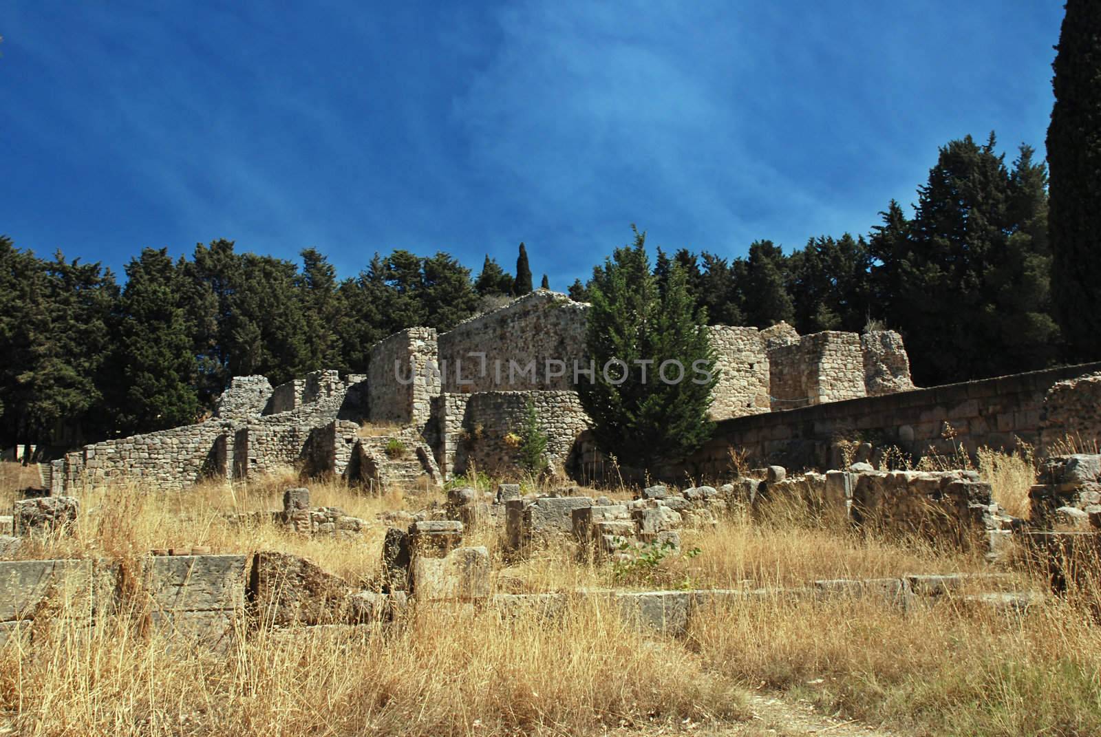 Ancient ruins of Greek Academy on Kos island