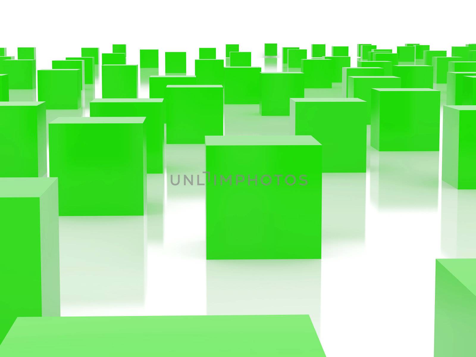 Green cubes by rook