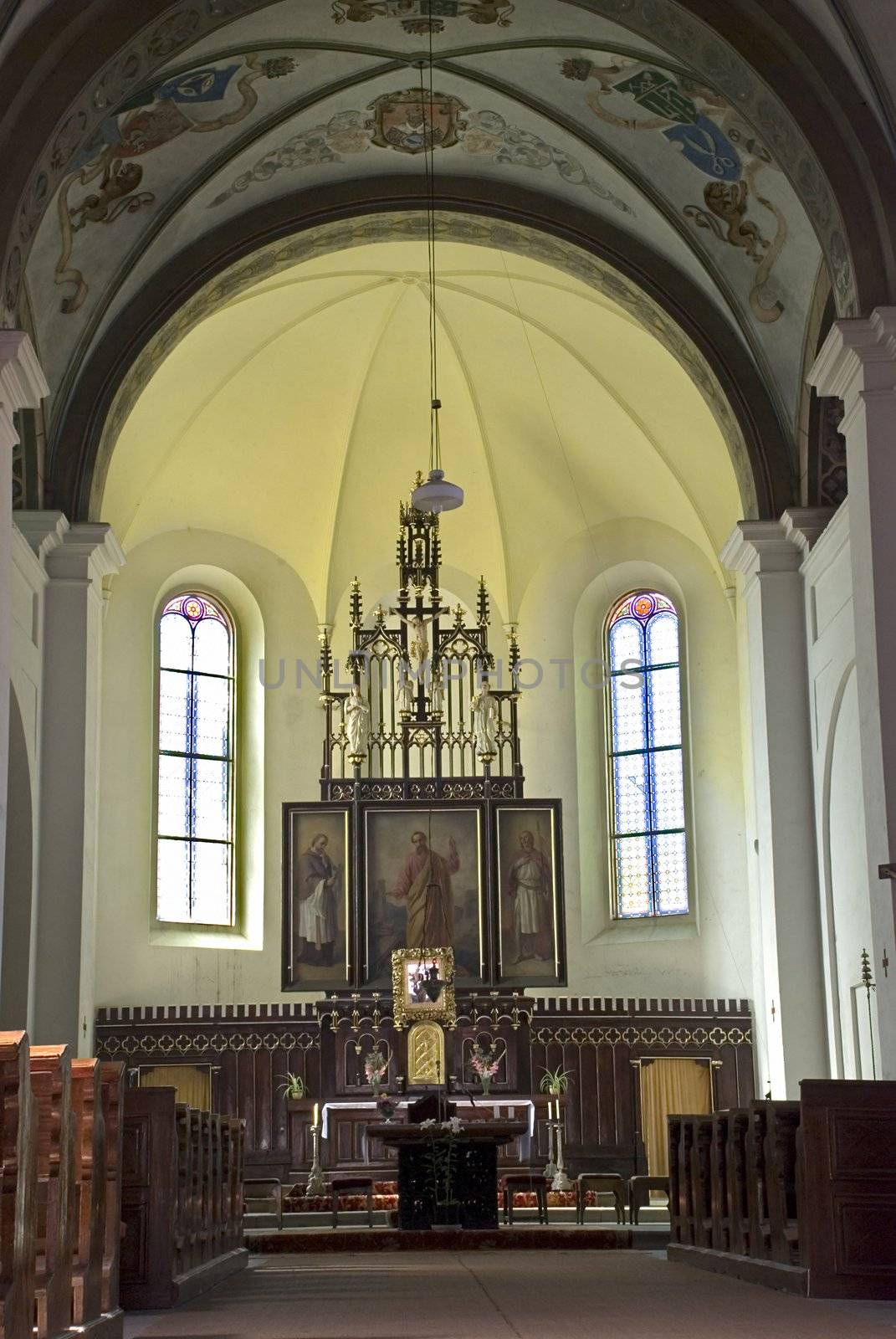 Interior of the church with altar