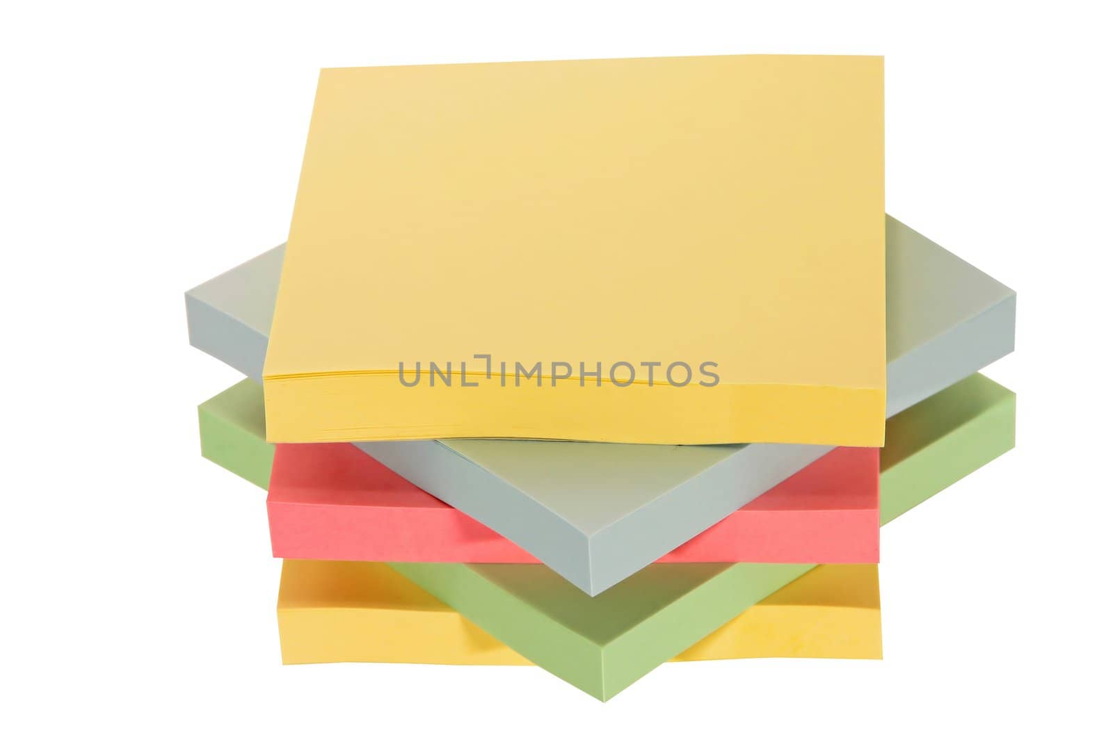 Stacks of colorfull office adhesive paper