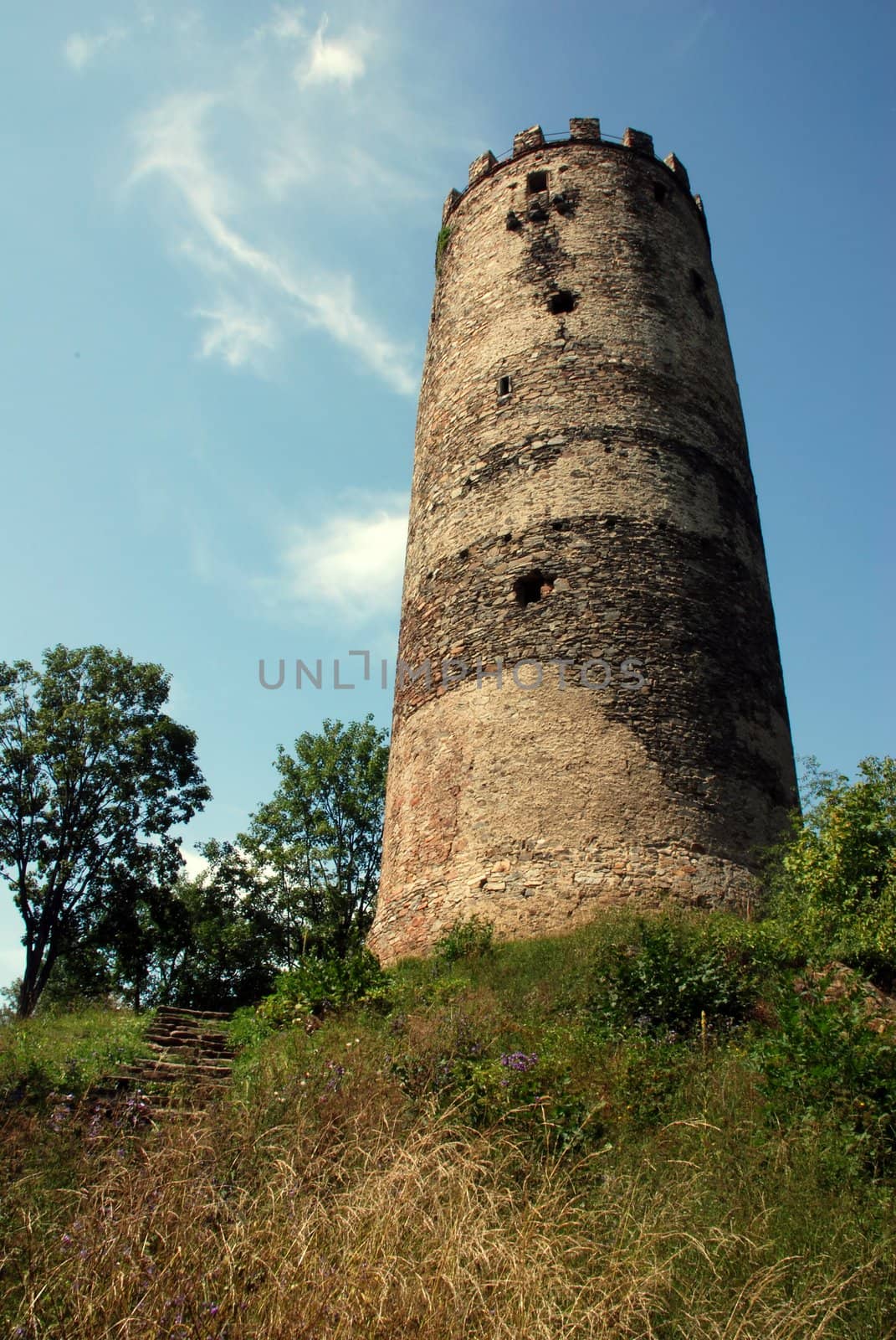 Ruins of old Czech castle - just tower has left