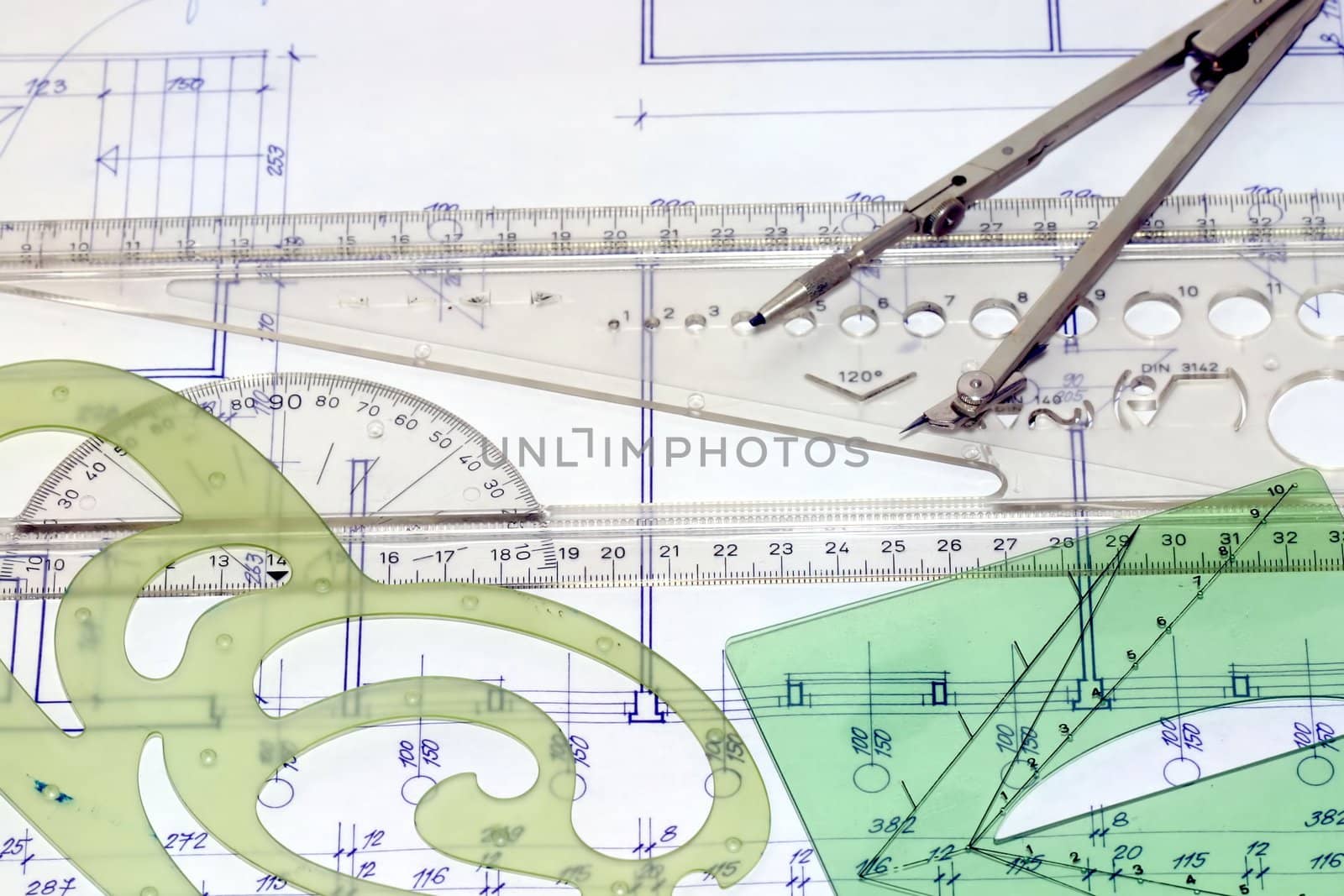 Drawing tools on the blueprint