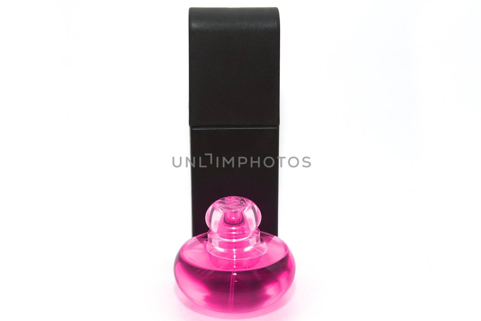 photo of the perfume set on white background