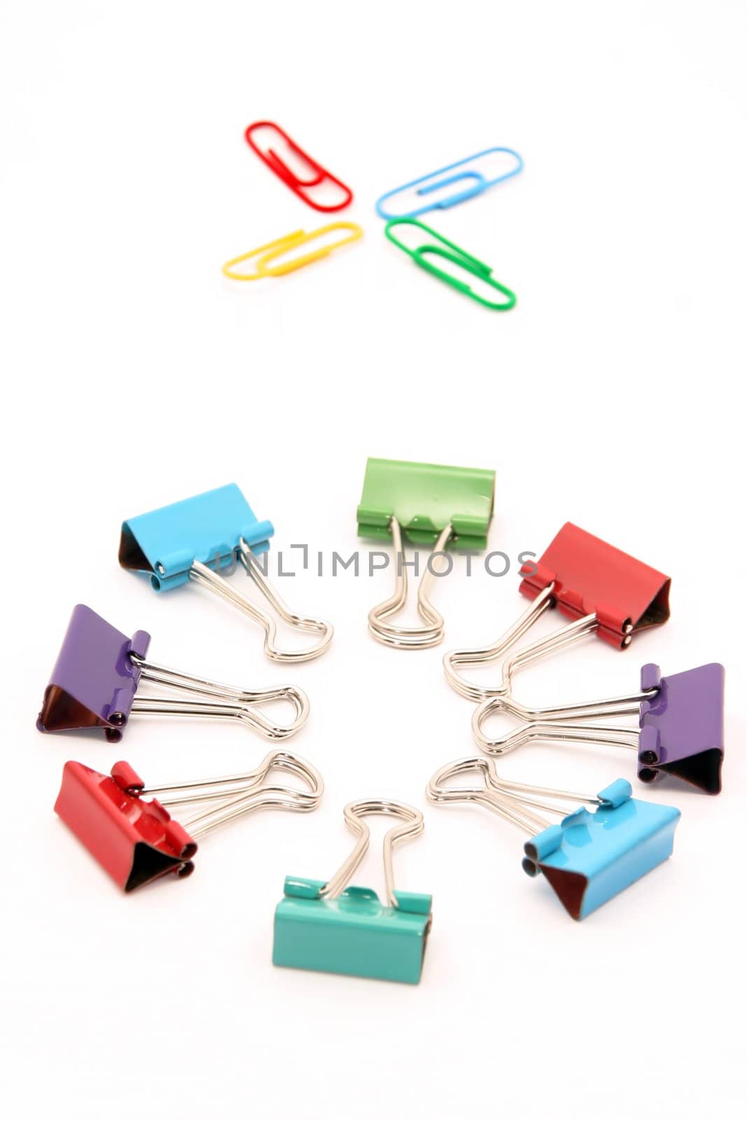Office supply on white background
