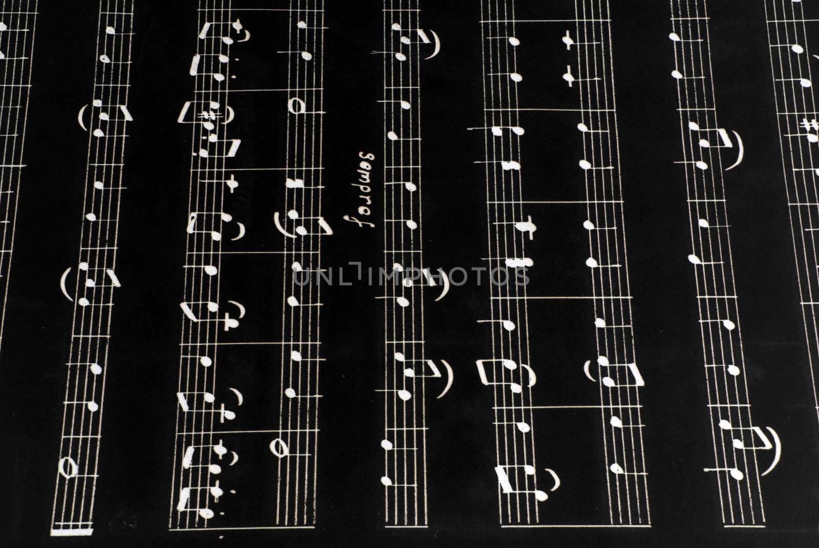 Music sheet reverse with notation - musial background