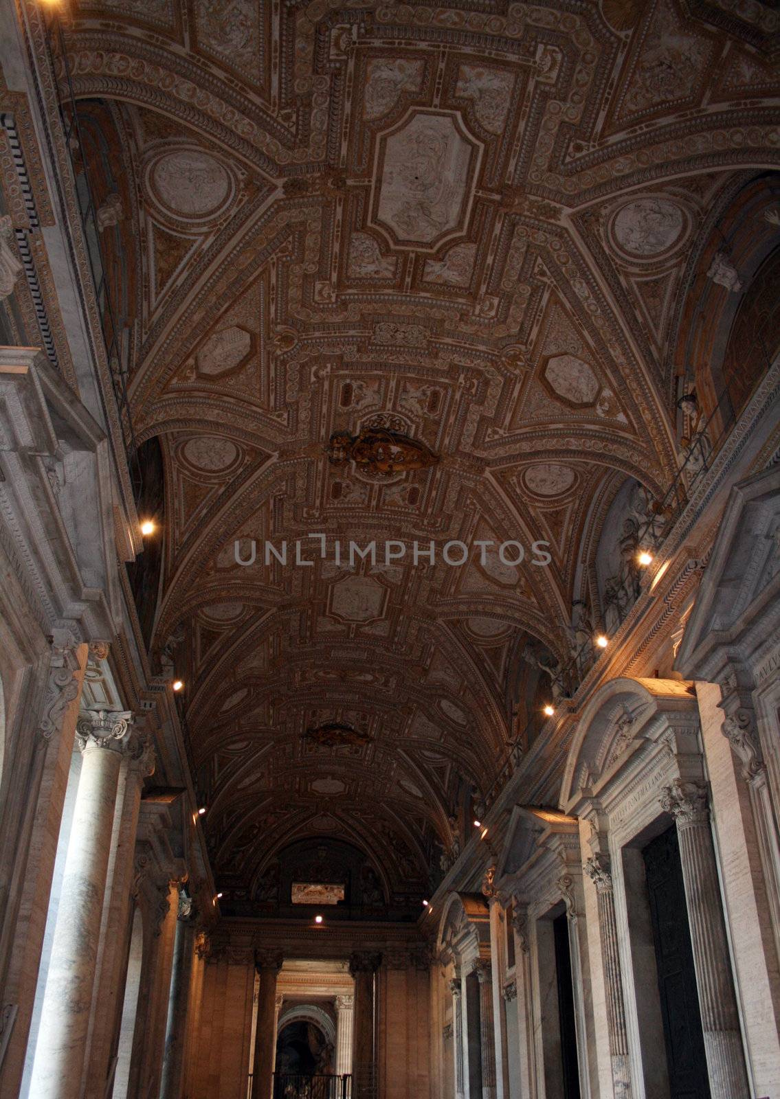 inside St. Peter's Basilica at the Vatican in Rome, Italy