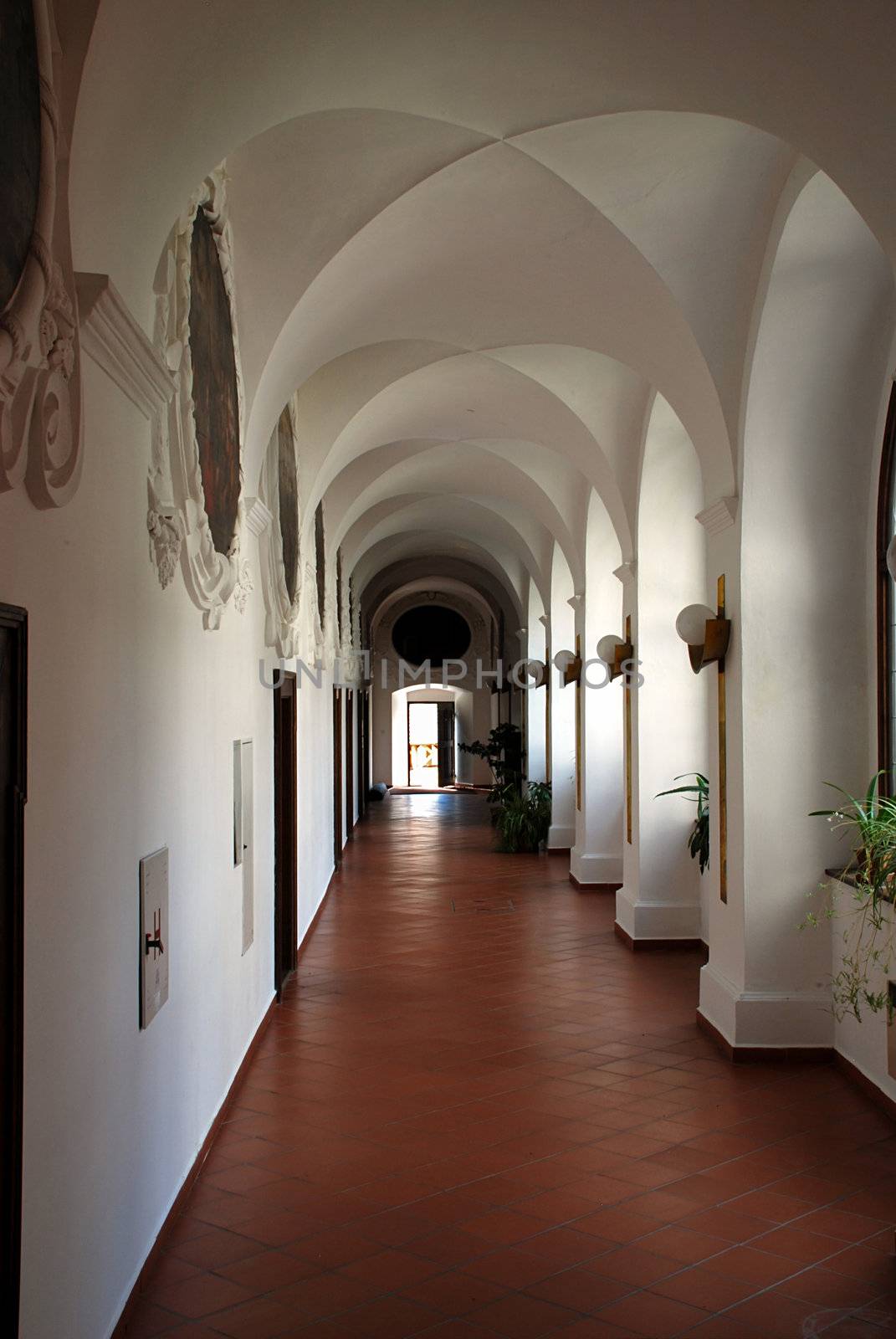 Light at the end of tunnel - cloister arcade