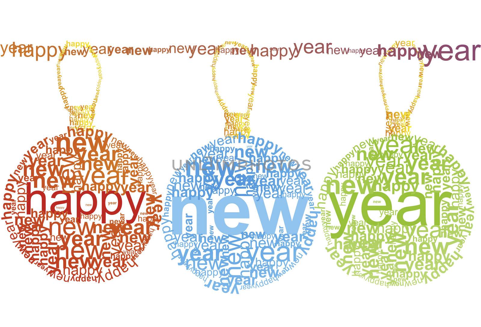 Happy New Year typographic by magraphics
