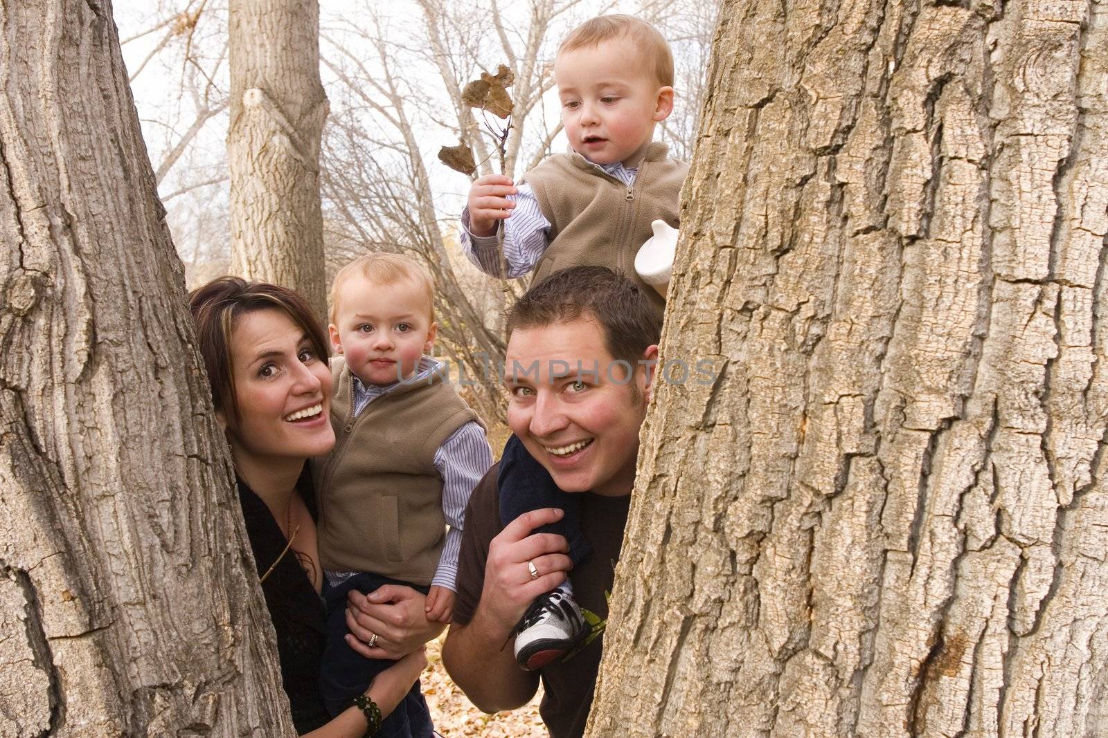 A family having some fun in nature